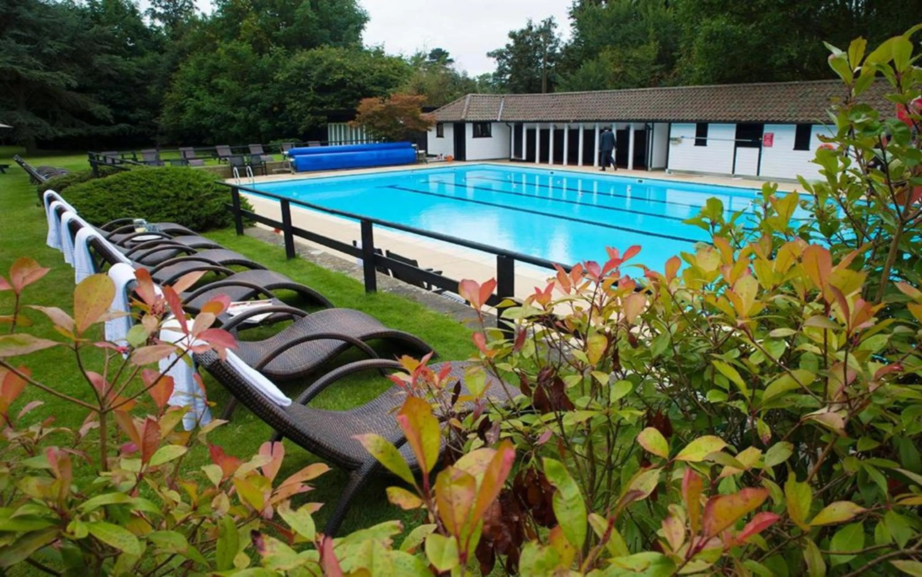 Swimming pool in Sunday Box Hill Burford Bridge Hotel