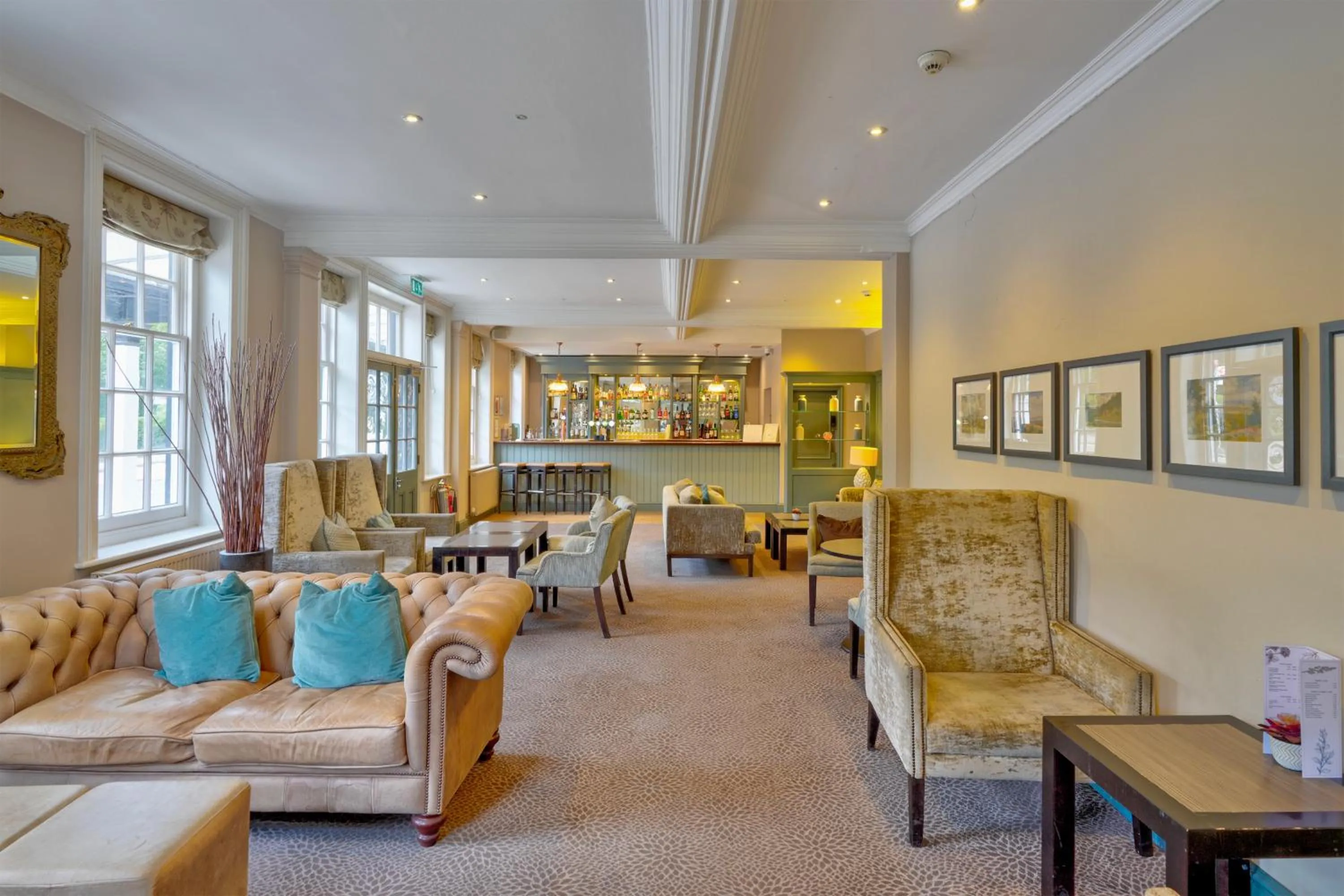 Seating area in Sunday Box Hill Burford Bridge Hotel