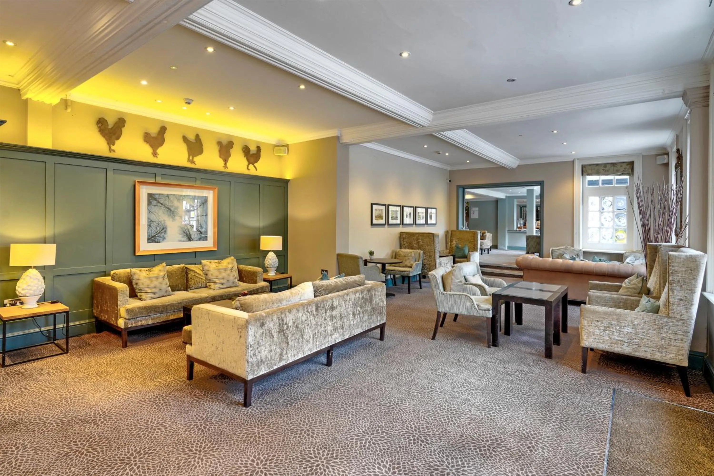 Seating area in Sunday Box Hill Burford Bridge Hotel