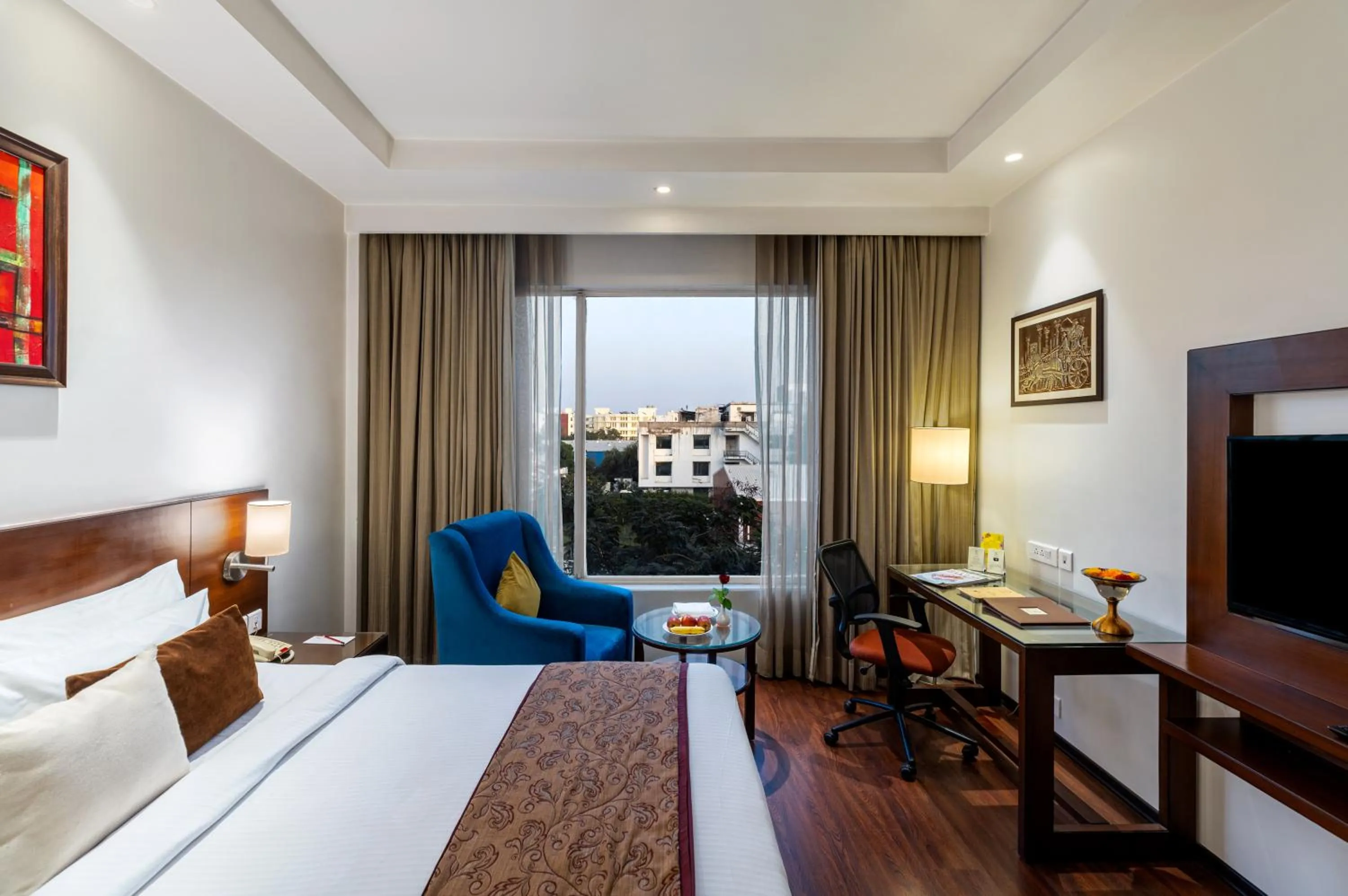 Bedroom, Bed in Hotel Marigold Jaipur