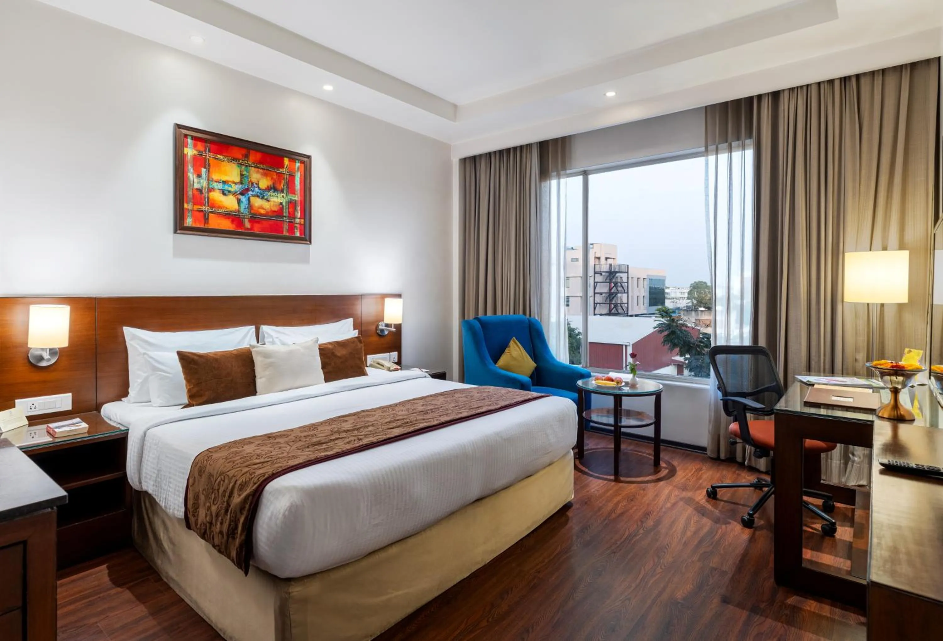 Bedroom, Bed in Hotel Marigold Jaipur