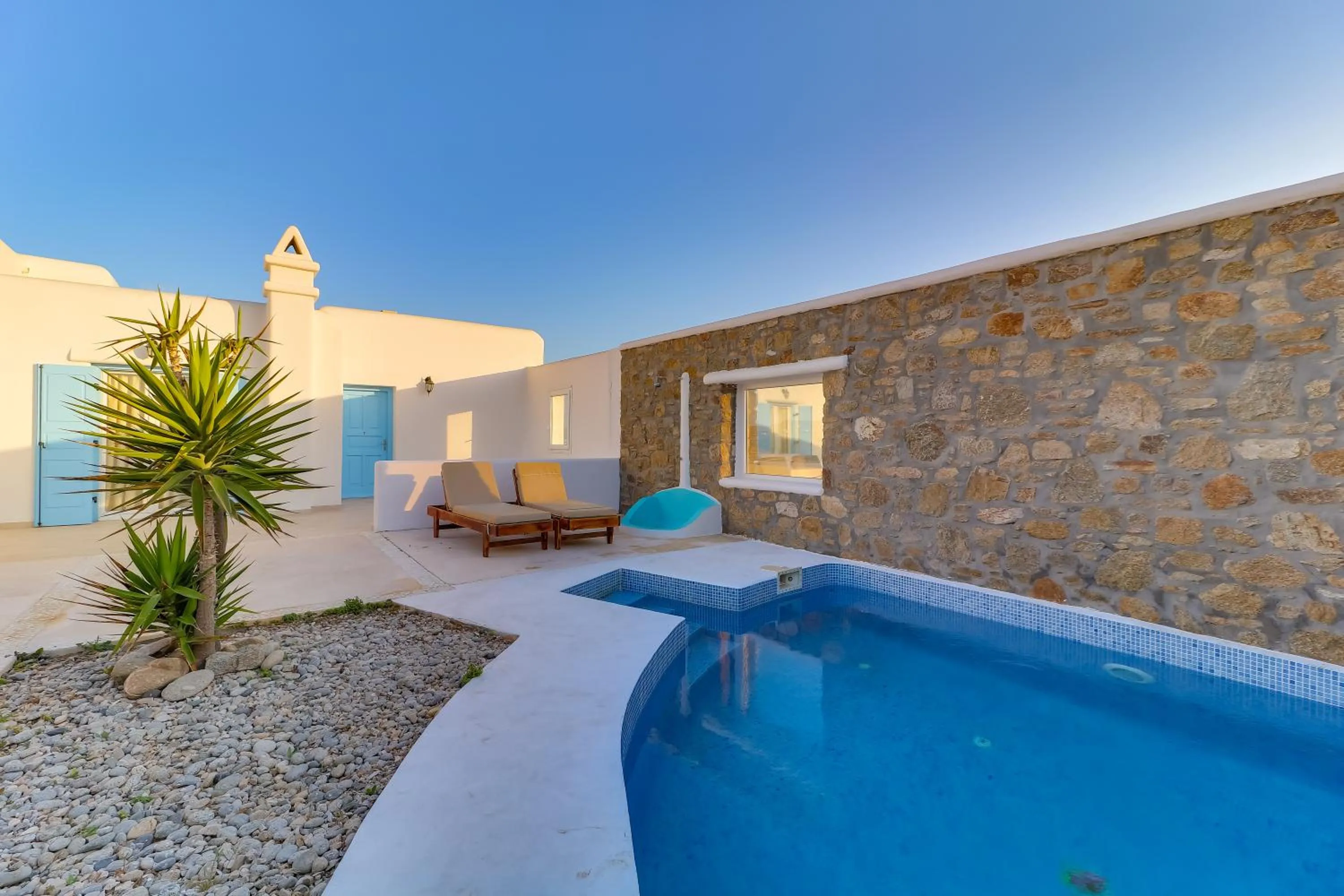 Swimming pool in Manolia View Mykonos