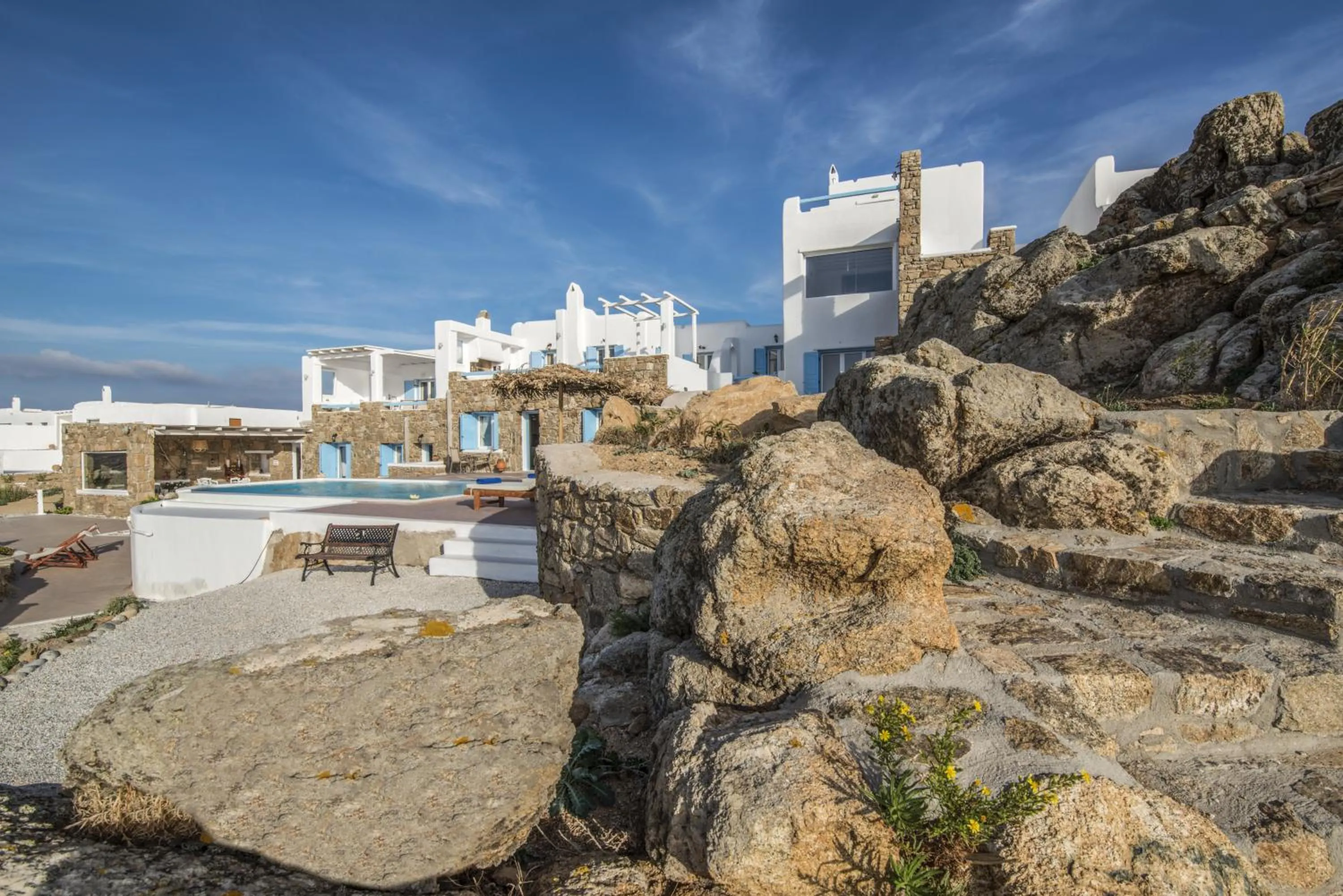 Property building in Manolia View Mykonos