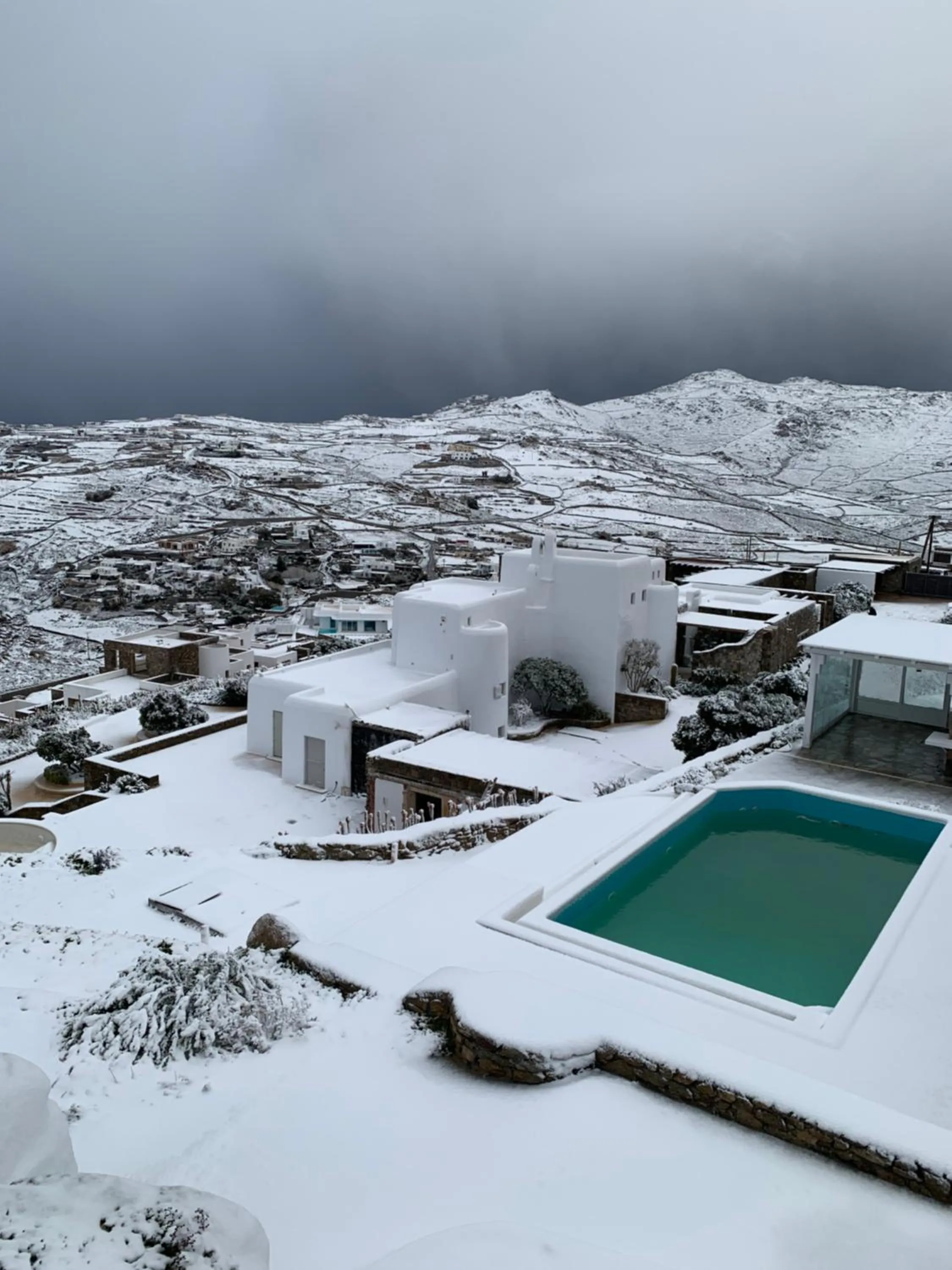 Winter in Manolia View Mykonos