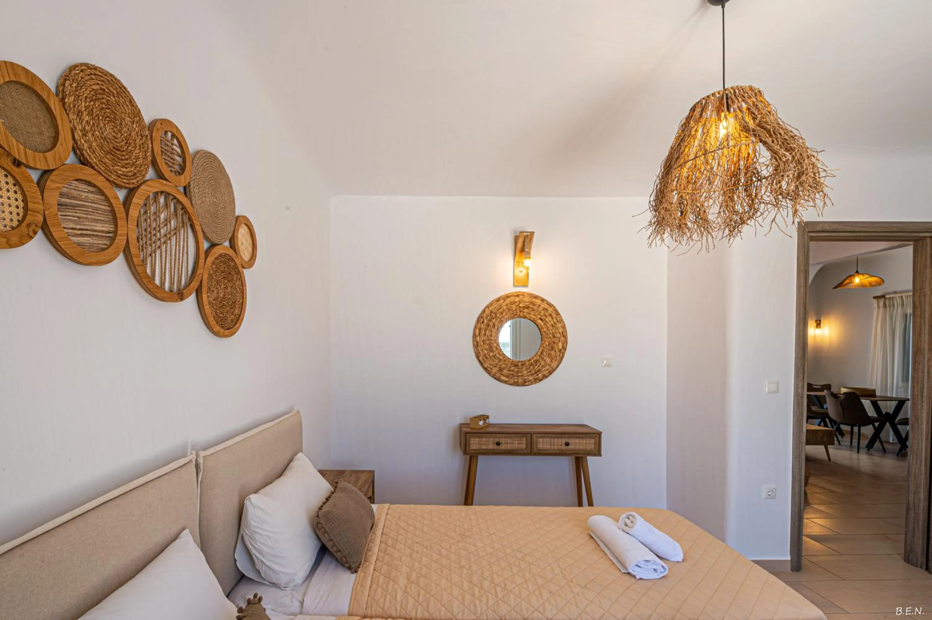 Bedroom, Bed in Manolia View Mykonos