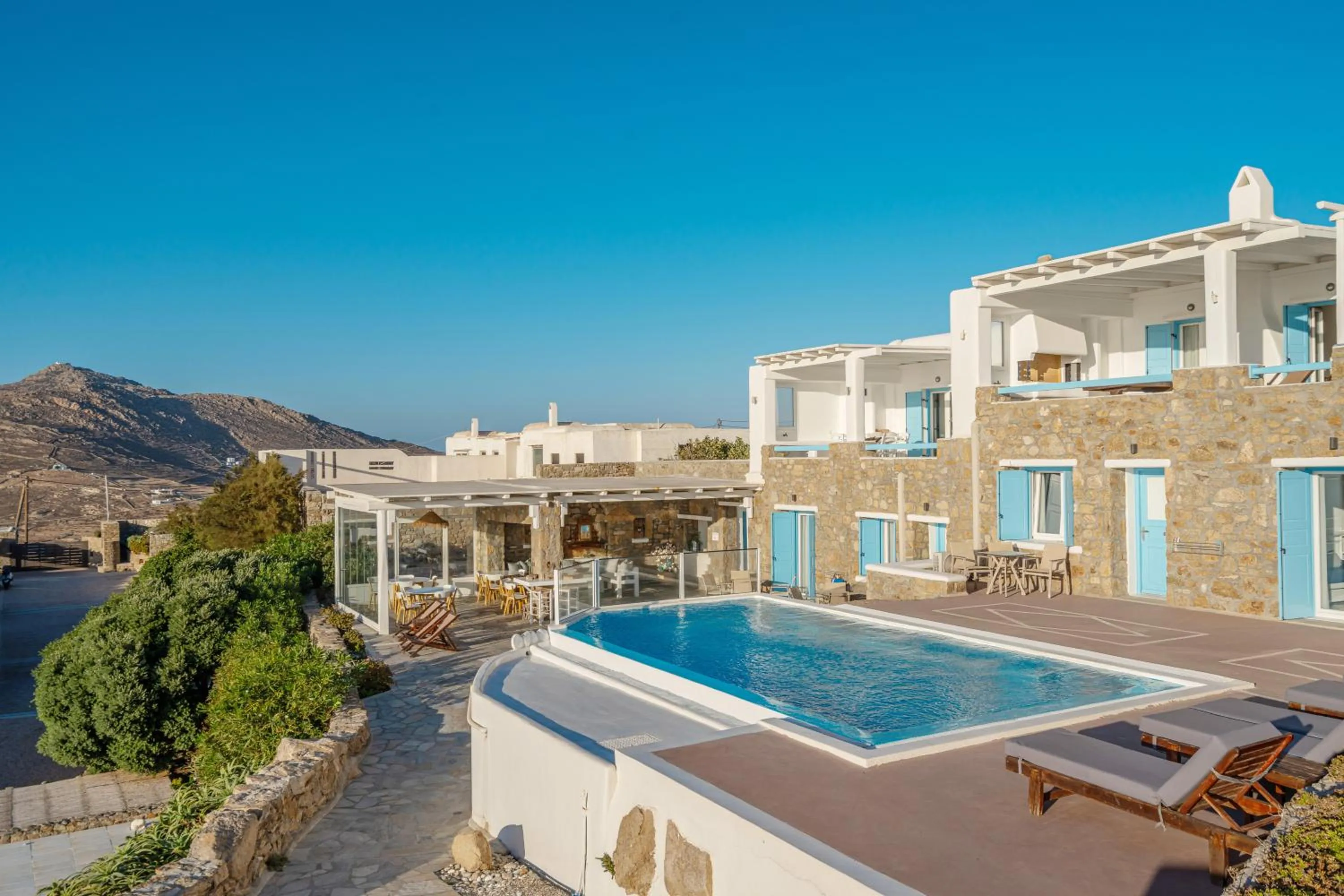 Swimming pool in Manolia View Mykonos