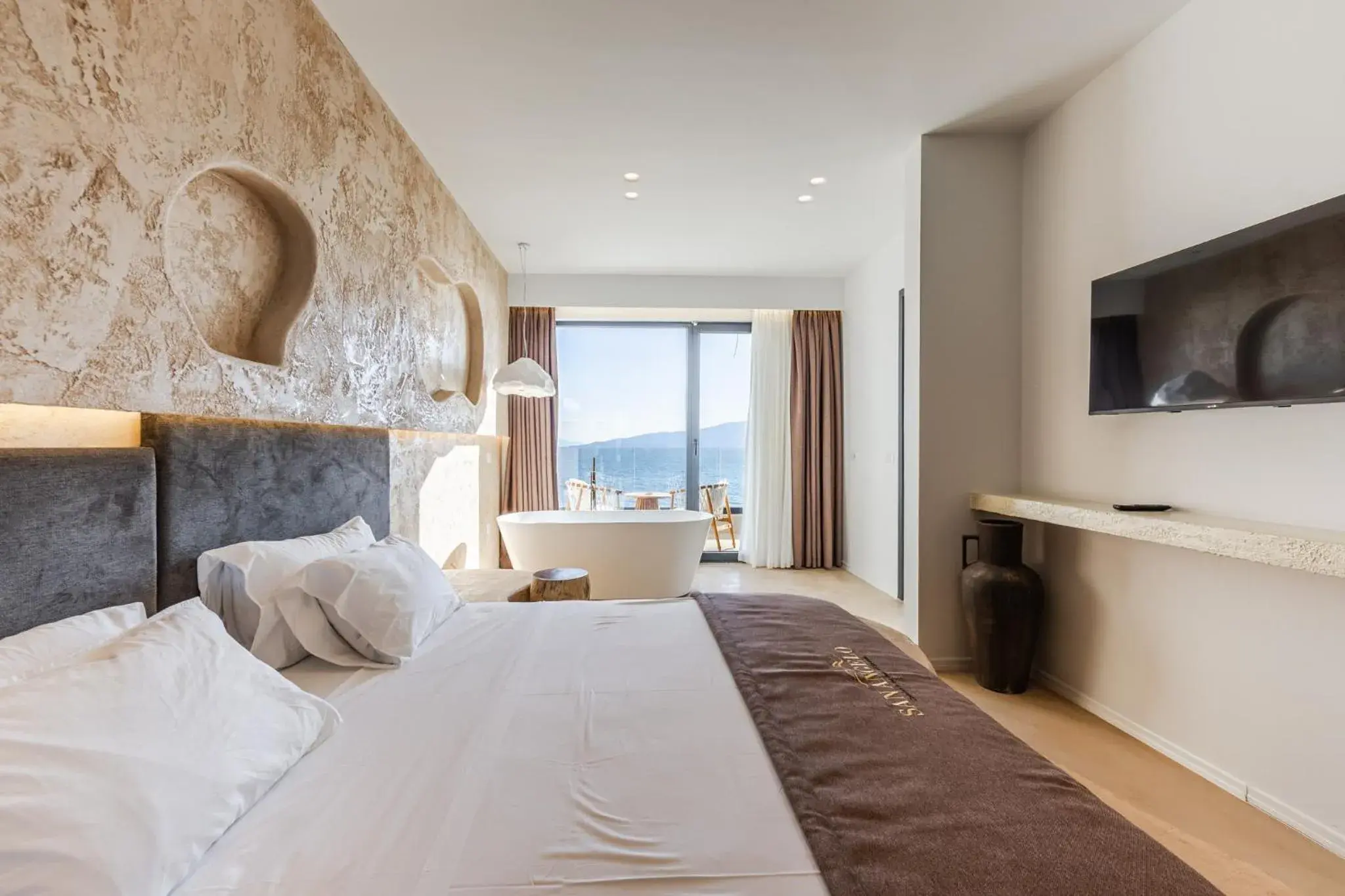 Premium Double Room with Balcony, Sea View and Bath Tub in San Angelo Luxury Resort & Spa - Adults Only Premium Double Room with Balcony, Sea View and Bath Tub in San Angelo Luxury Resort & Spa - Adults Only