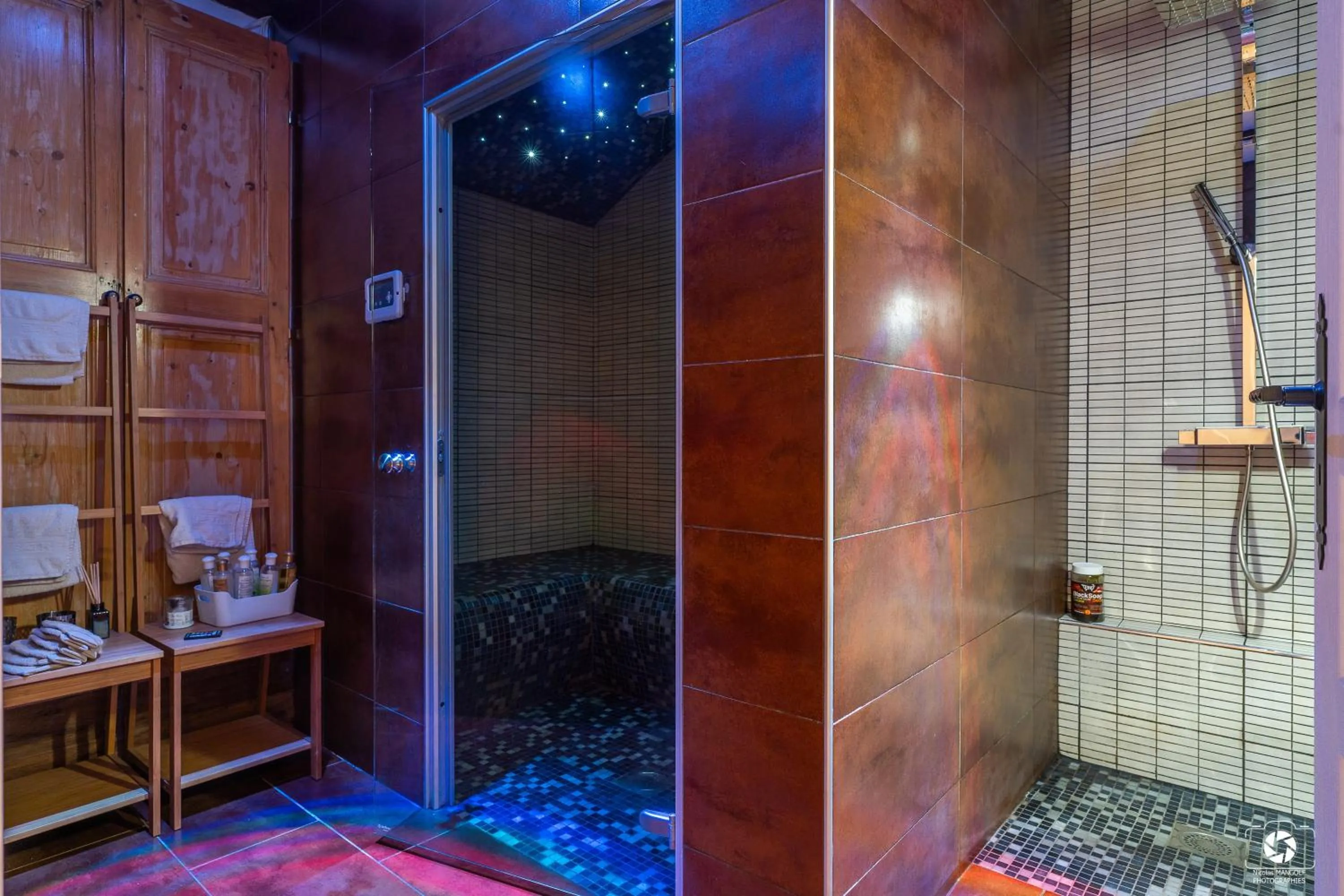 Steam room in Château Besson