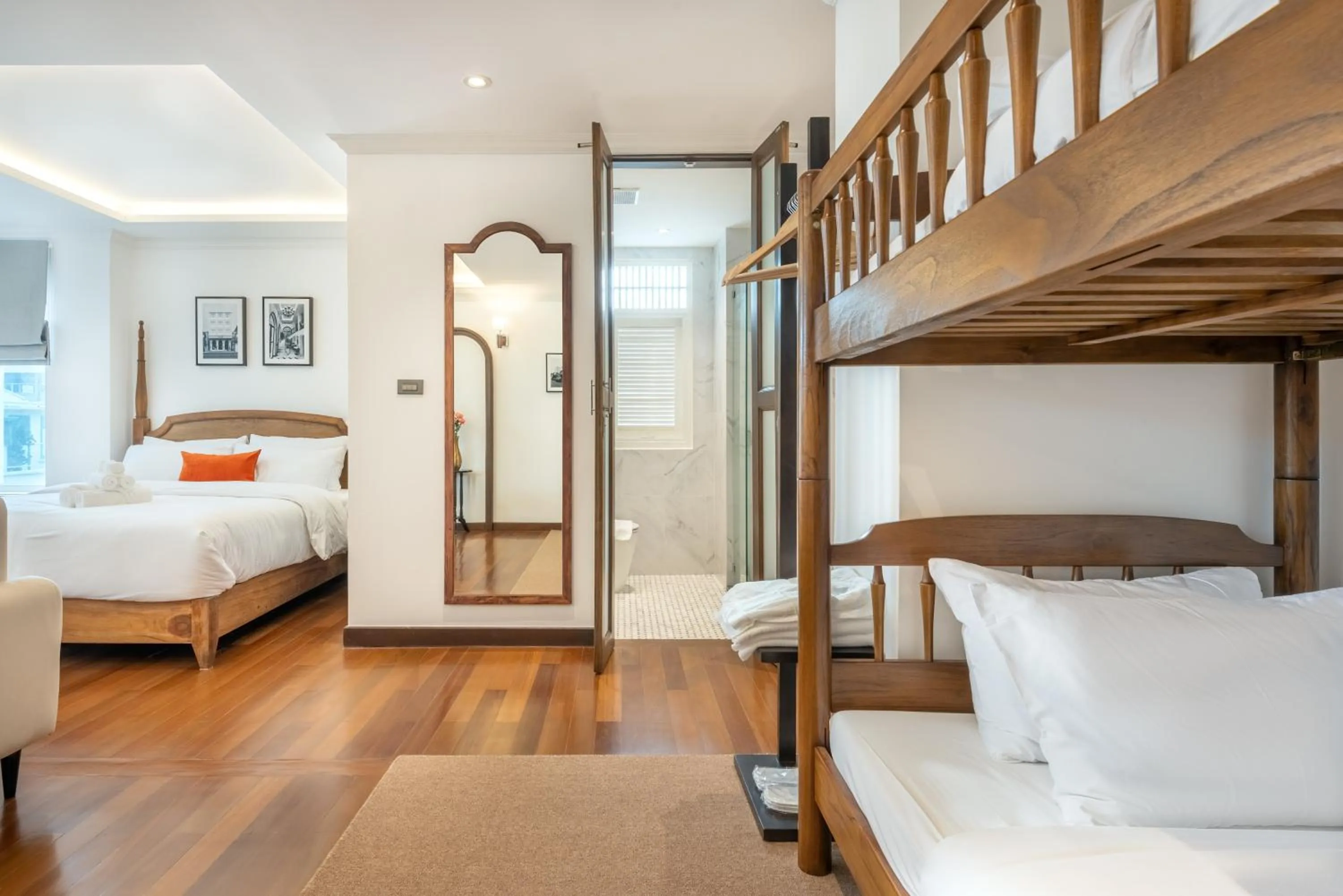 Bed in Cherie Bangkok Boutique Hotel