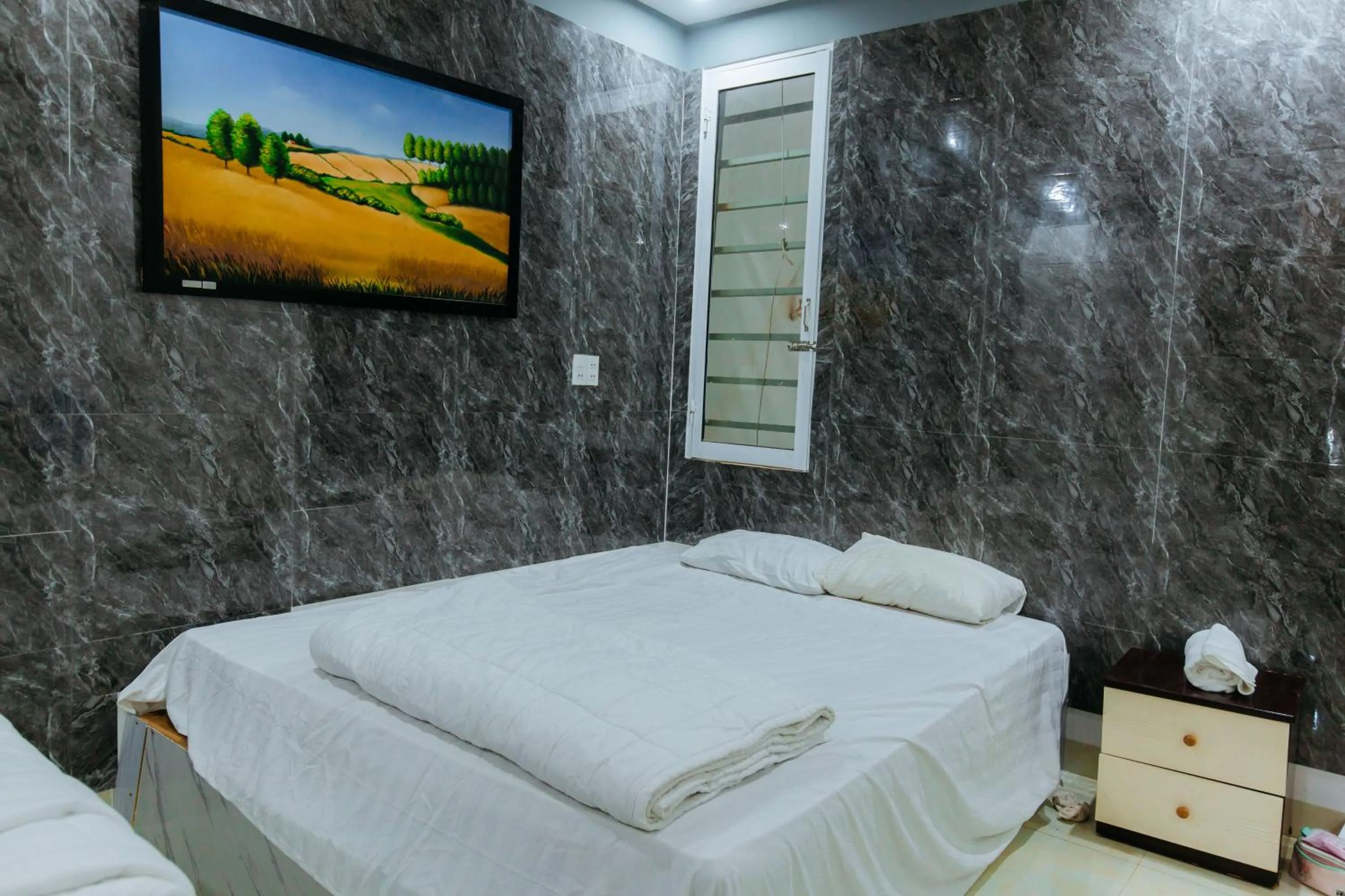 Bed in Hotel Trâm Anh