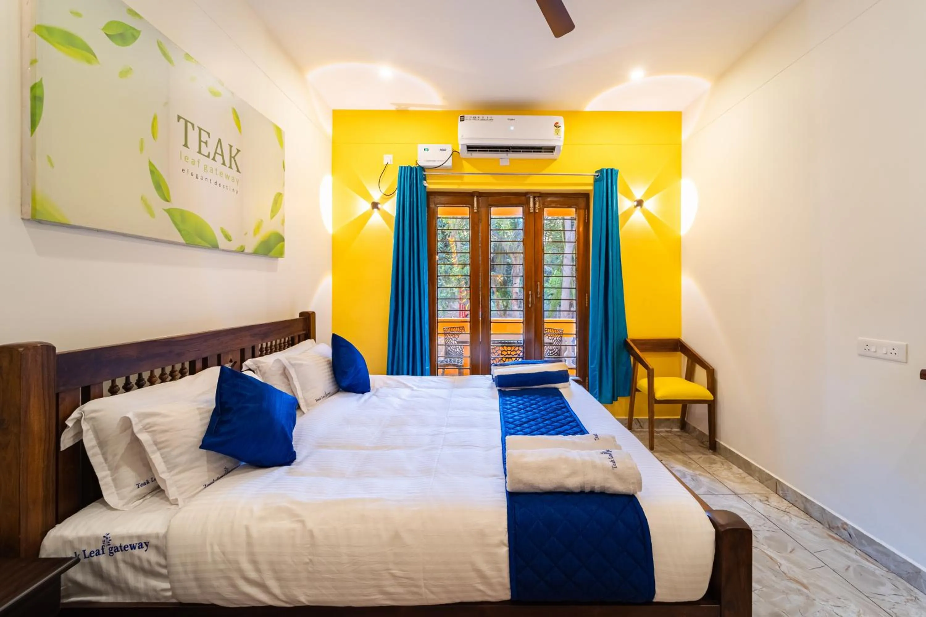 Bedroom, Bed in Teak Leaf Gateway Villa with Swimming Pool Indoor Games