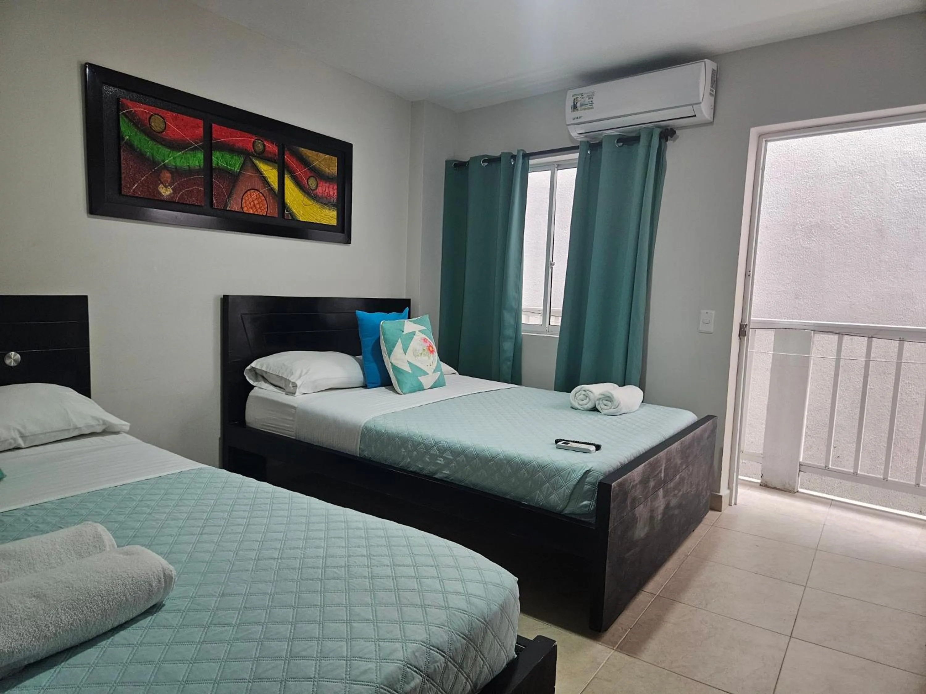 Bed in Caribbean Island Hotel Piso 2