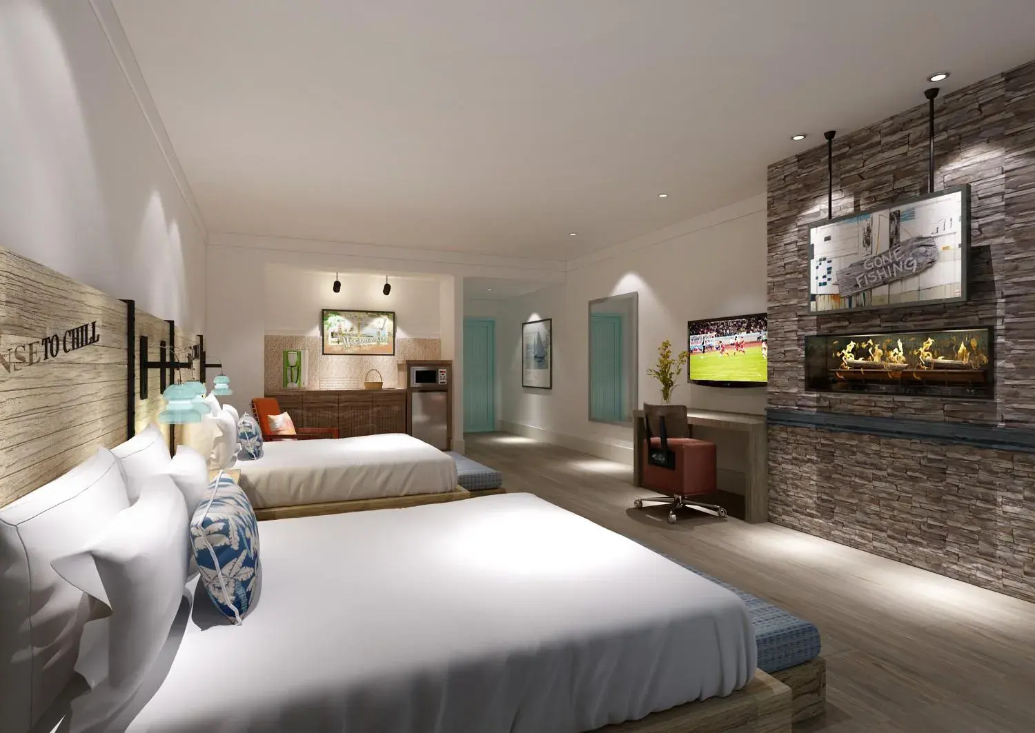 Village Double Queen with Balcony in Margaritaville Island Hotel Village Double Queen with Balcony in Margaritaville Island Hotel