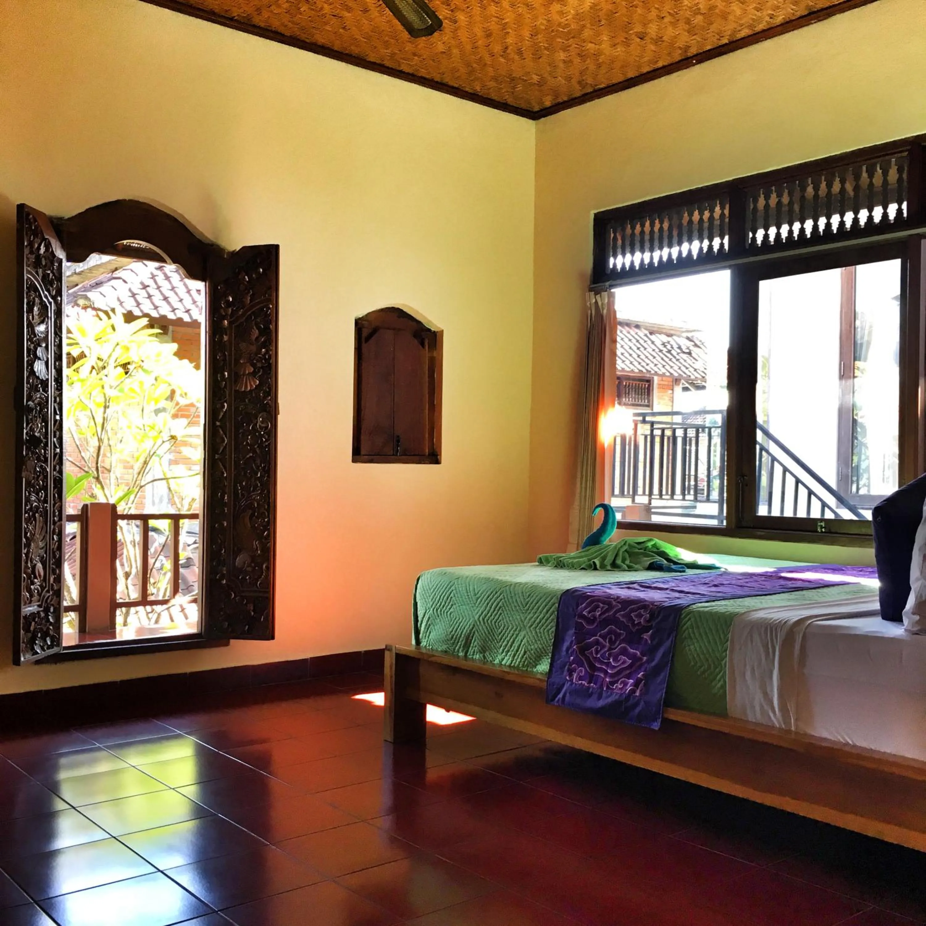 Bed in Merthayasa Bungalows