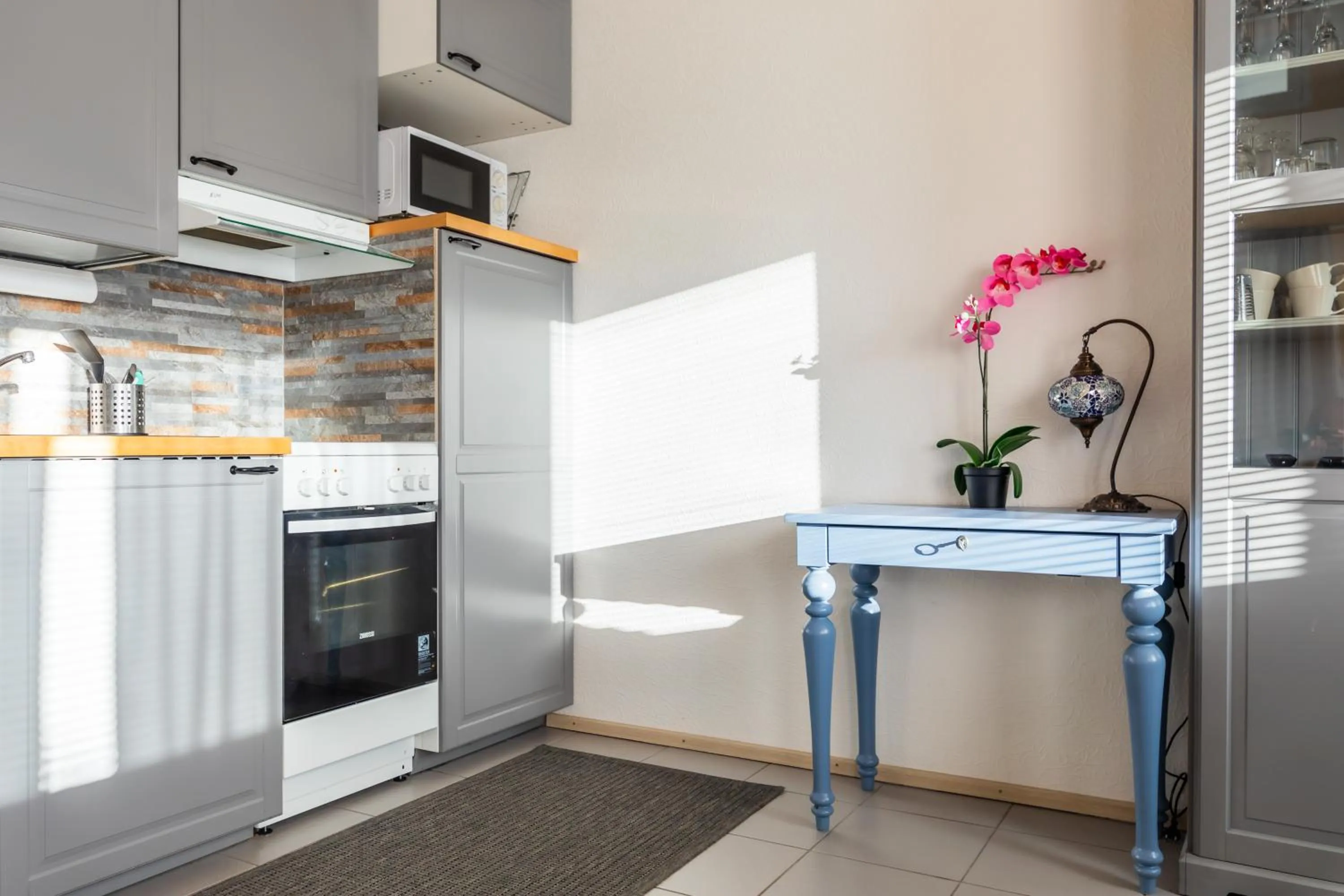 Kitchen or kitchenette in Lossisaari Tourist Center