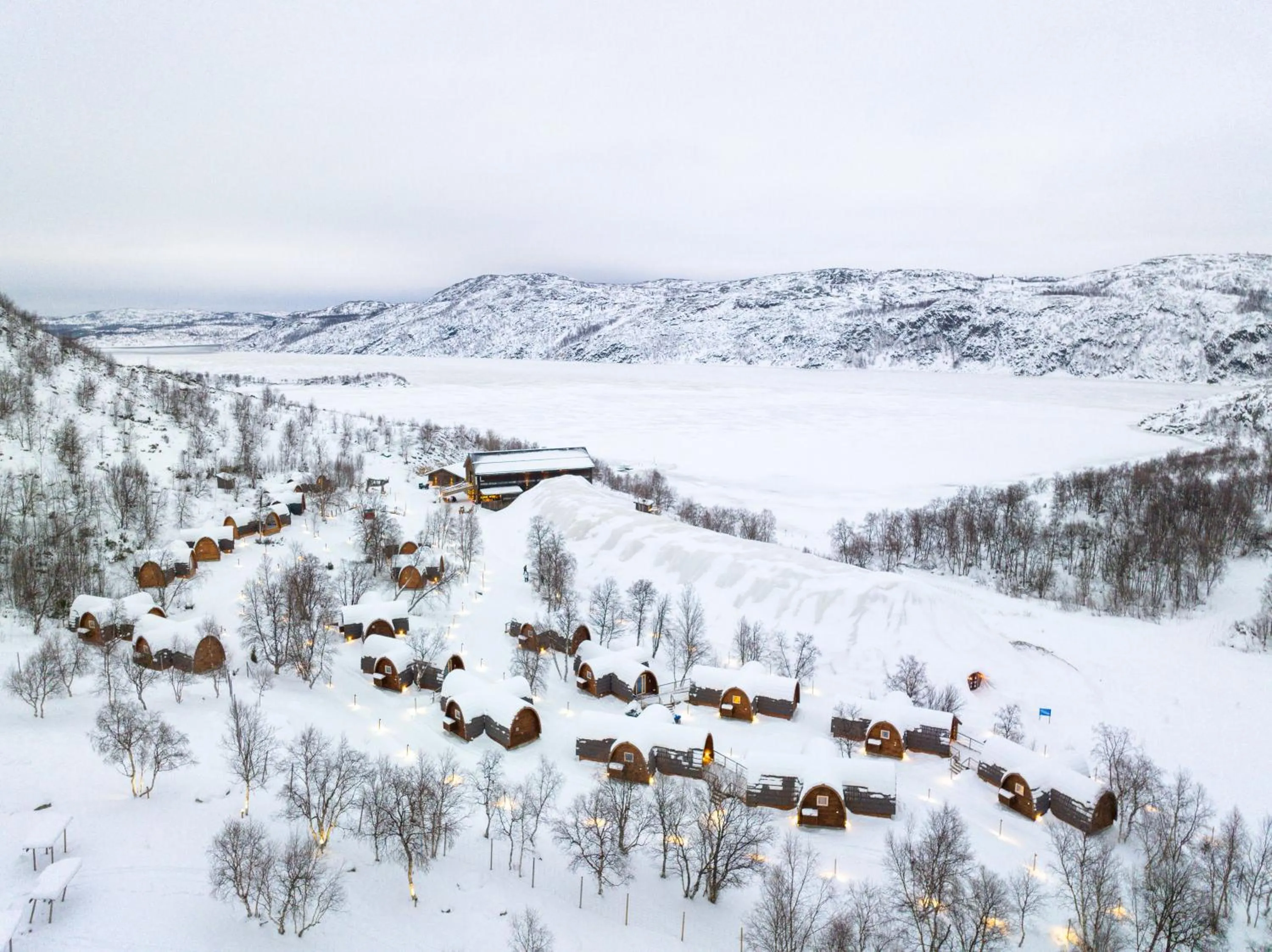 Natural landscape in Snow Resort Kirkenes