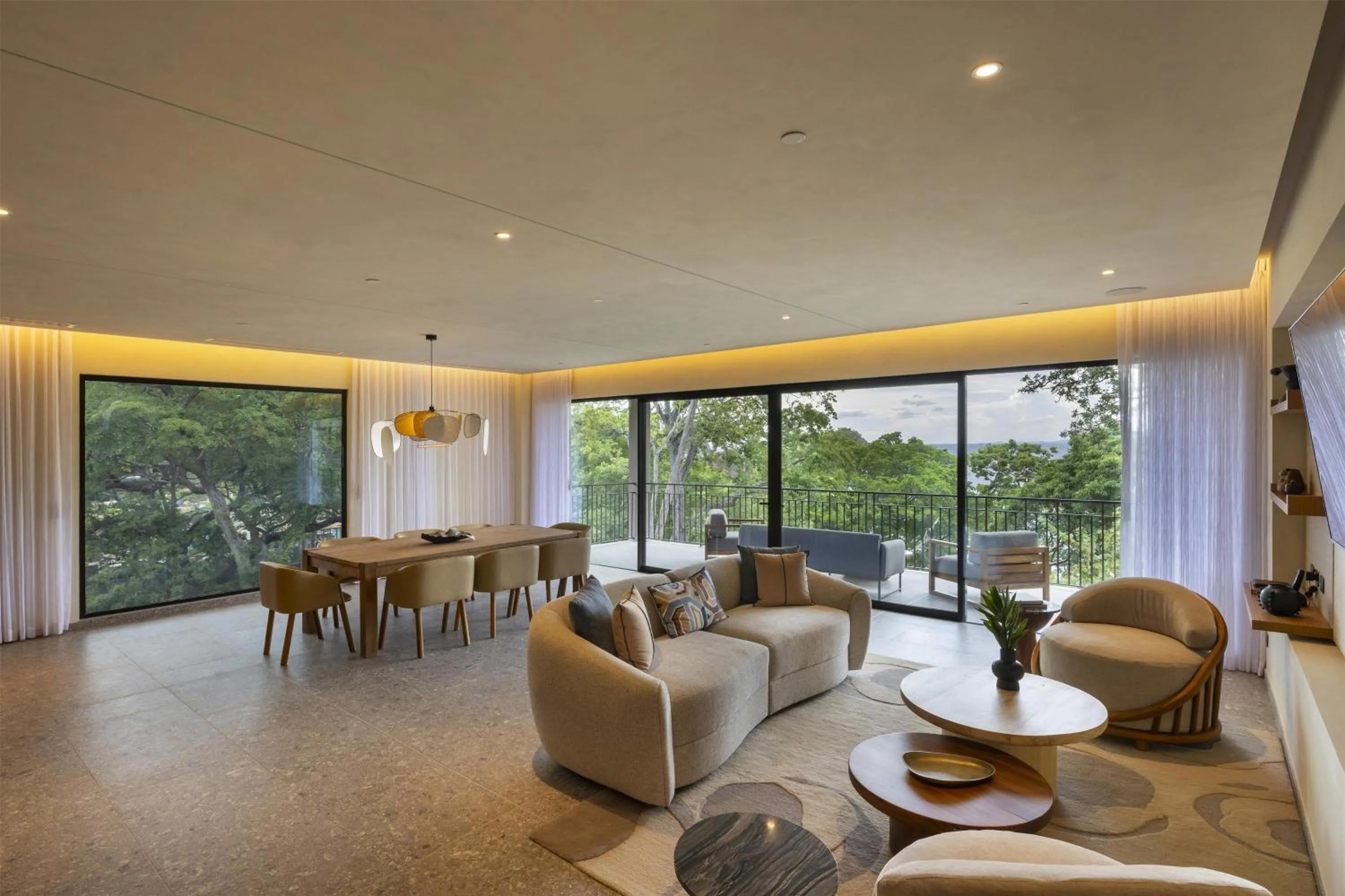 Living room in Waldorf Astoria Costa Rica Punta Cacique