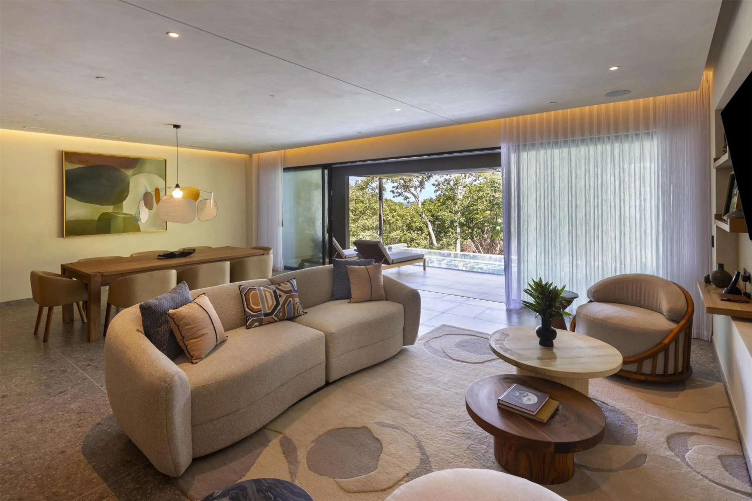 Living room in Waldorf Astoria Costa Rica Punta Cacique