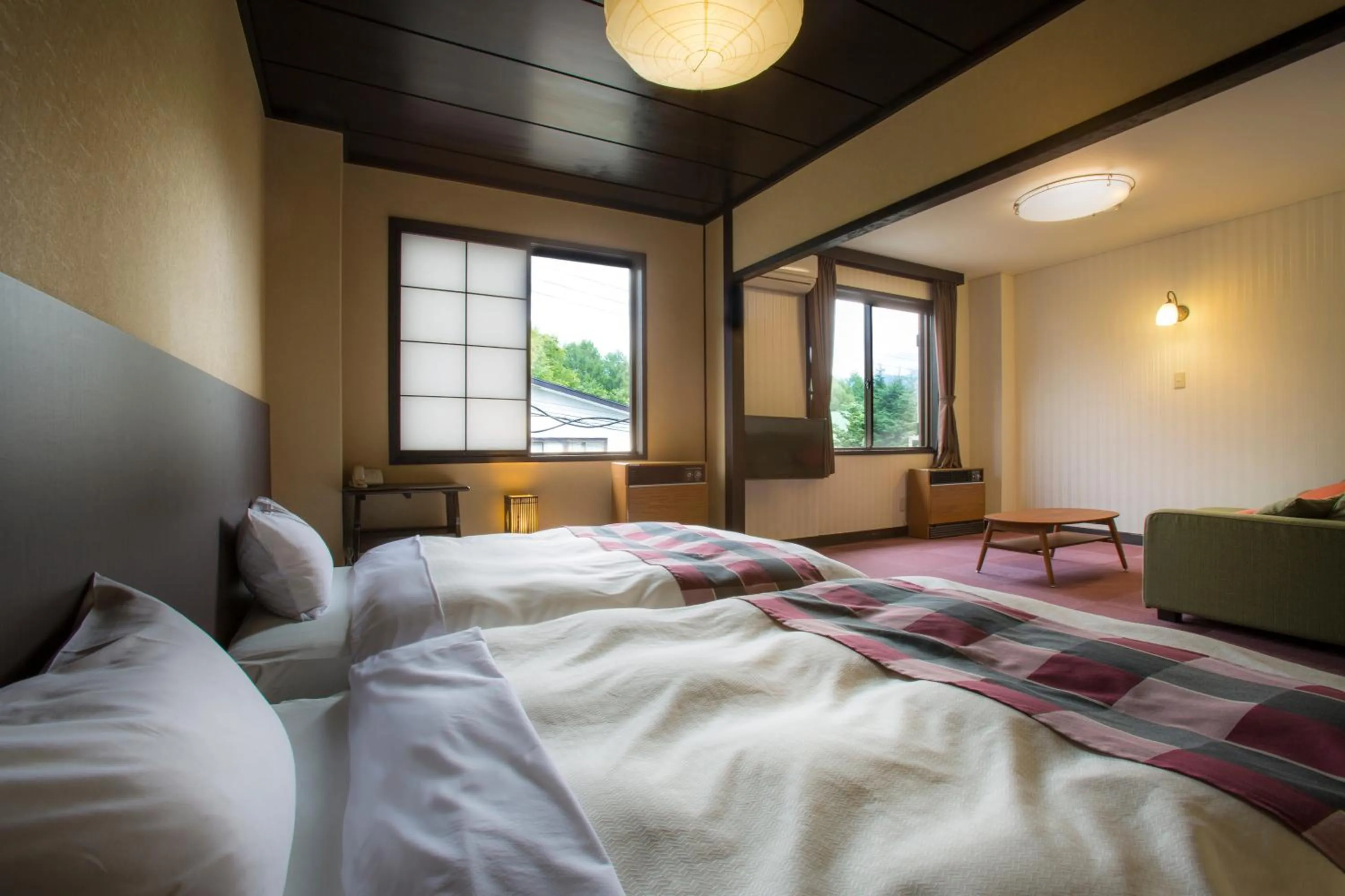 Day, Bed in Hotel Hakuba Berghaus