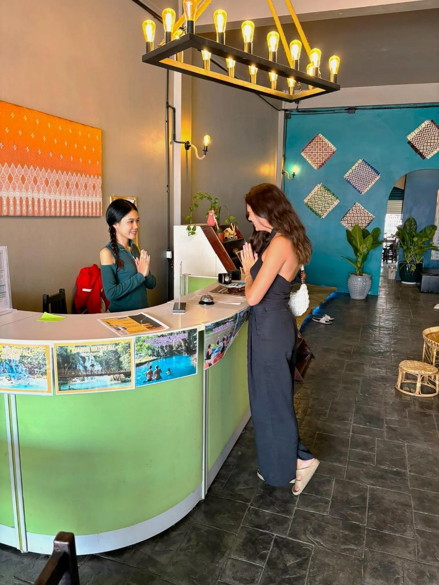 Staff in TT Premium Hostel Vientiane