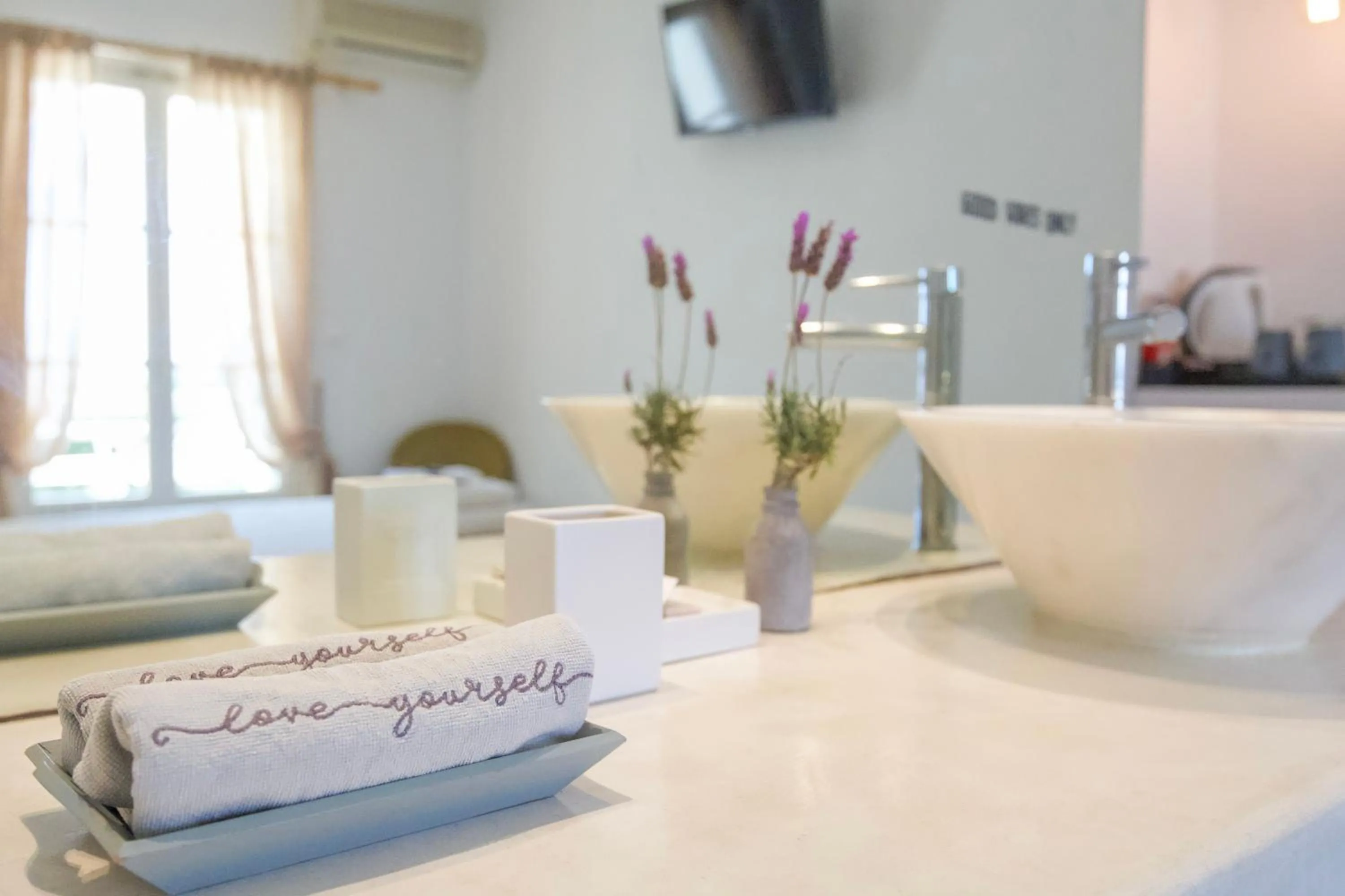 Bathroom, Bed in Margarita Studios Ambelas