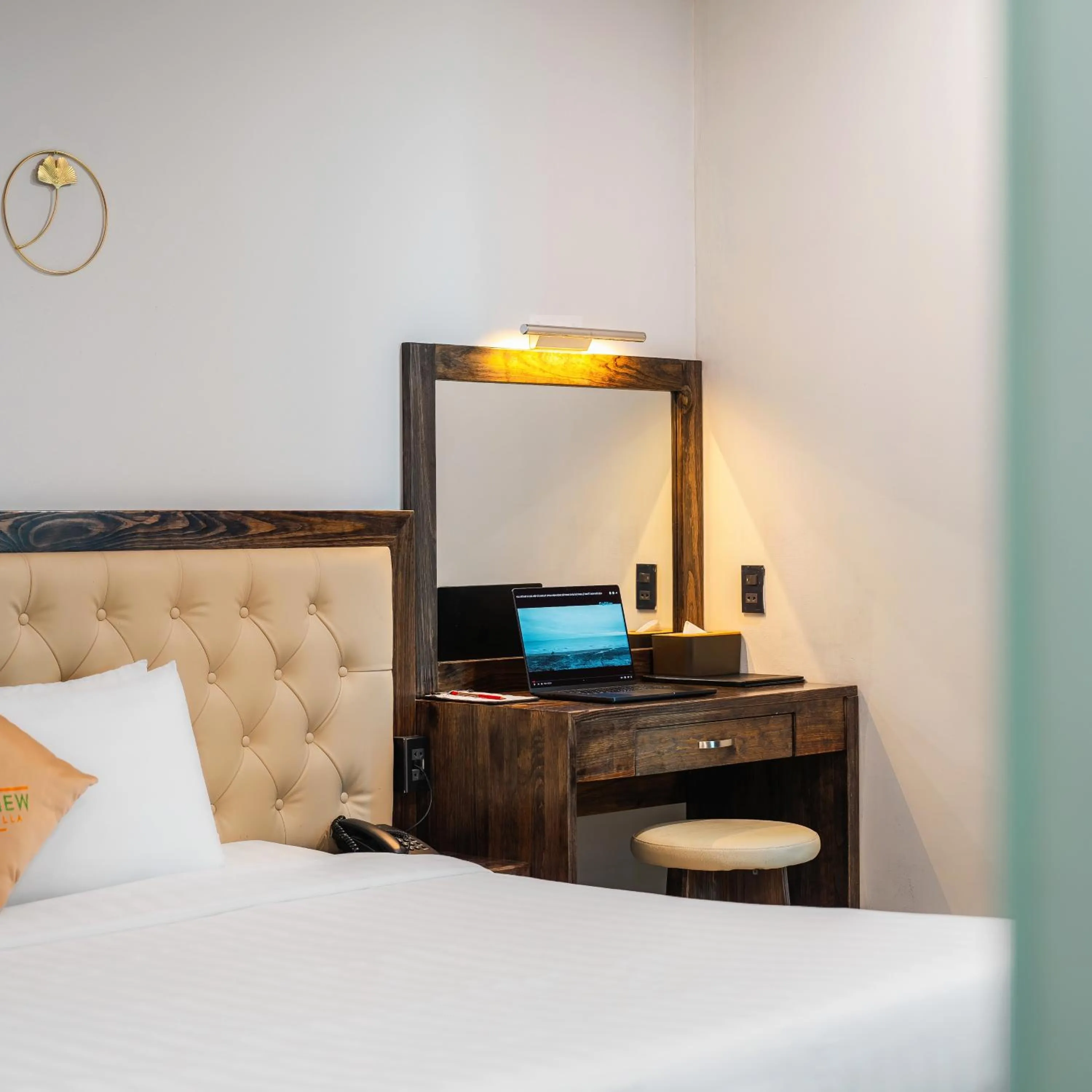 Decorative detail, Bed in Greenview City Hotel