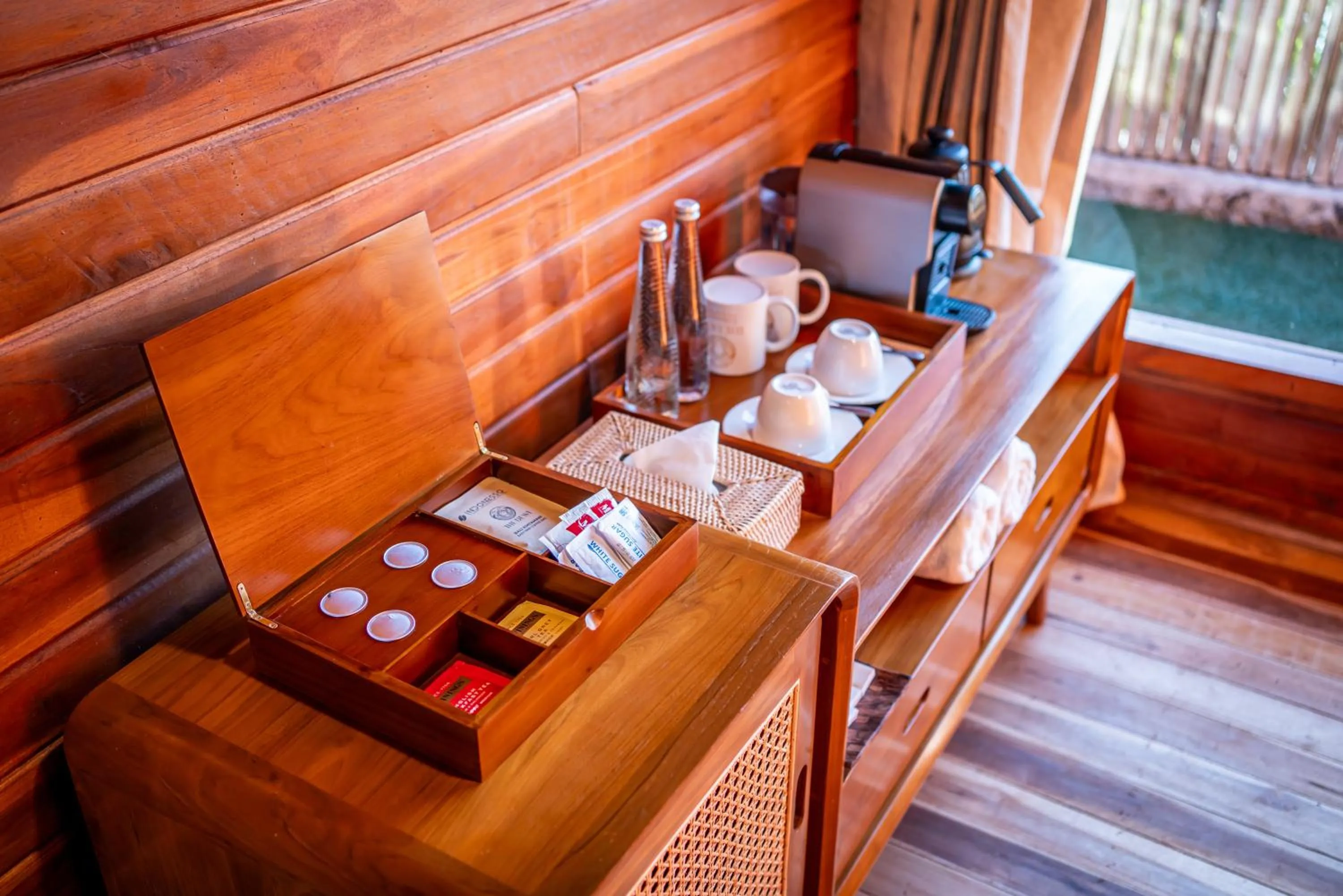 Coffee/tea facilities in The Dewi Eco Bamboo Villa