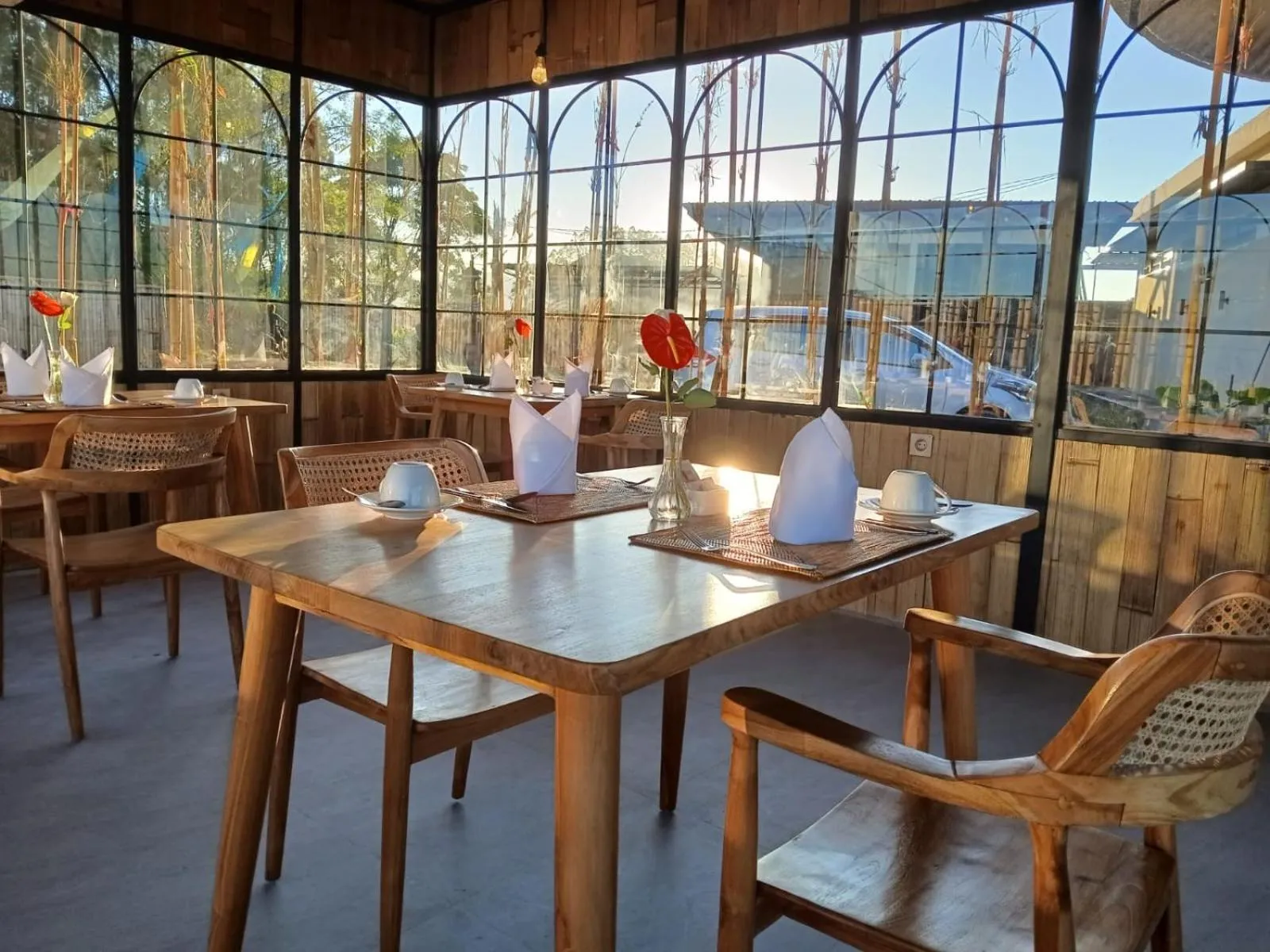 Restaurant/places to eat in The Dewi Eco Bamboo Villa