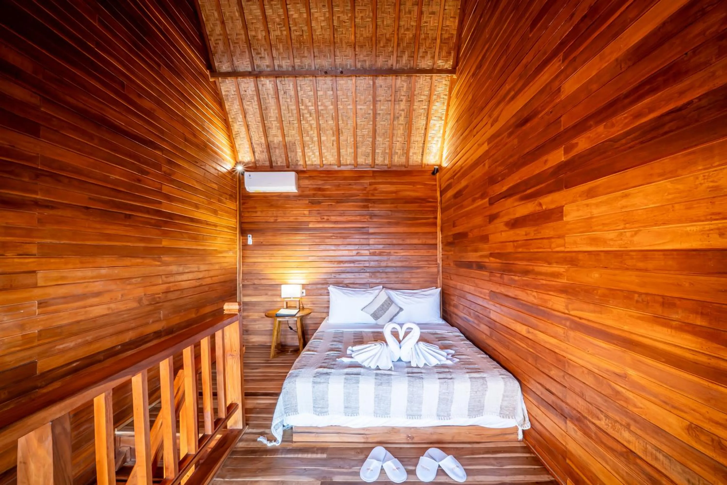 Bedroom, Bed in The Dewi Eco Bamboo Villa