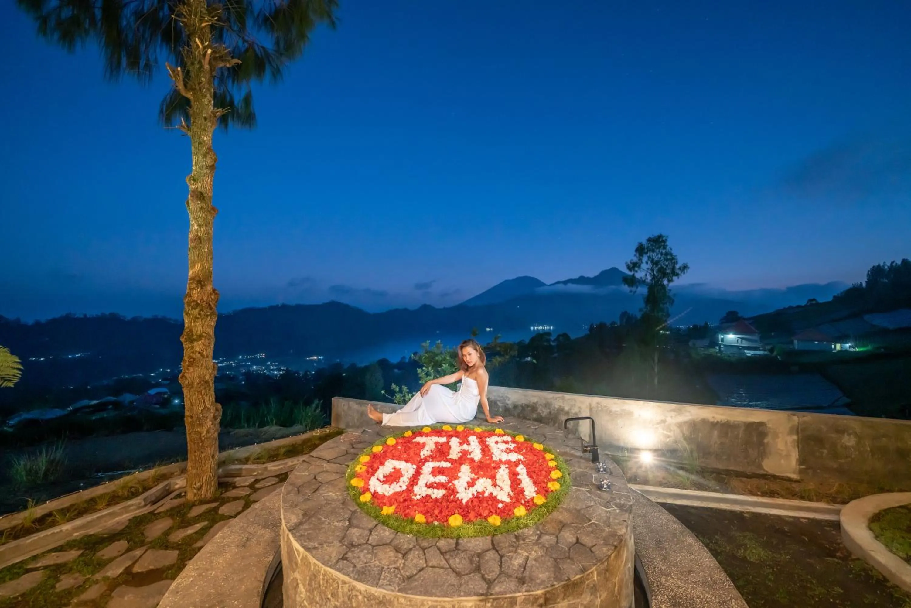 Pool view in The Dewi Eco Bamboo Villa