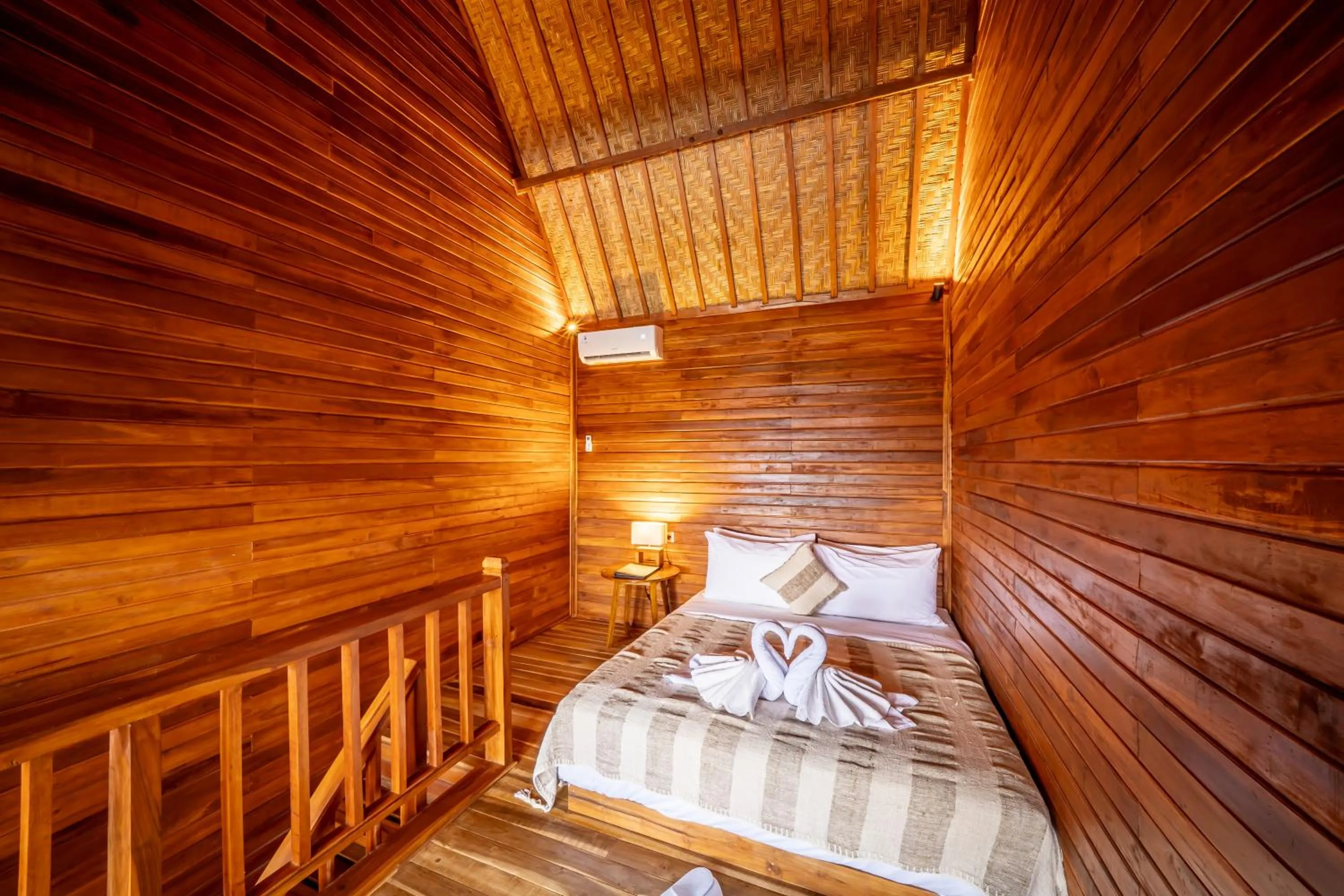 Bedroom, Bed in The Dewi Eco Bamboo Villa