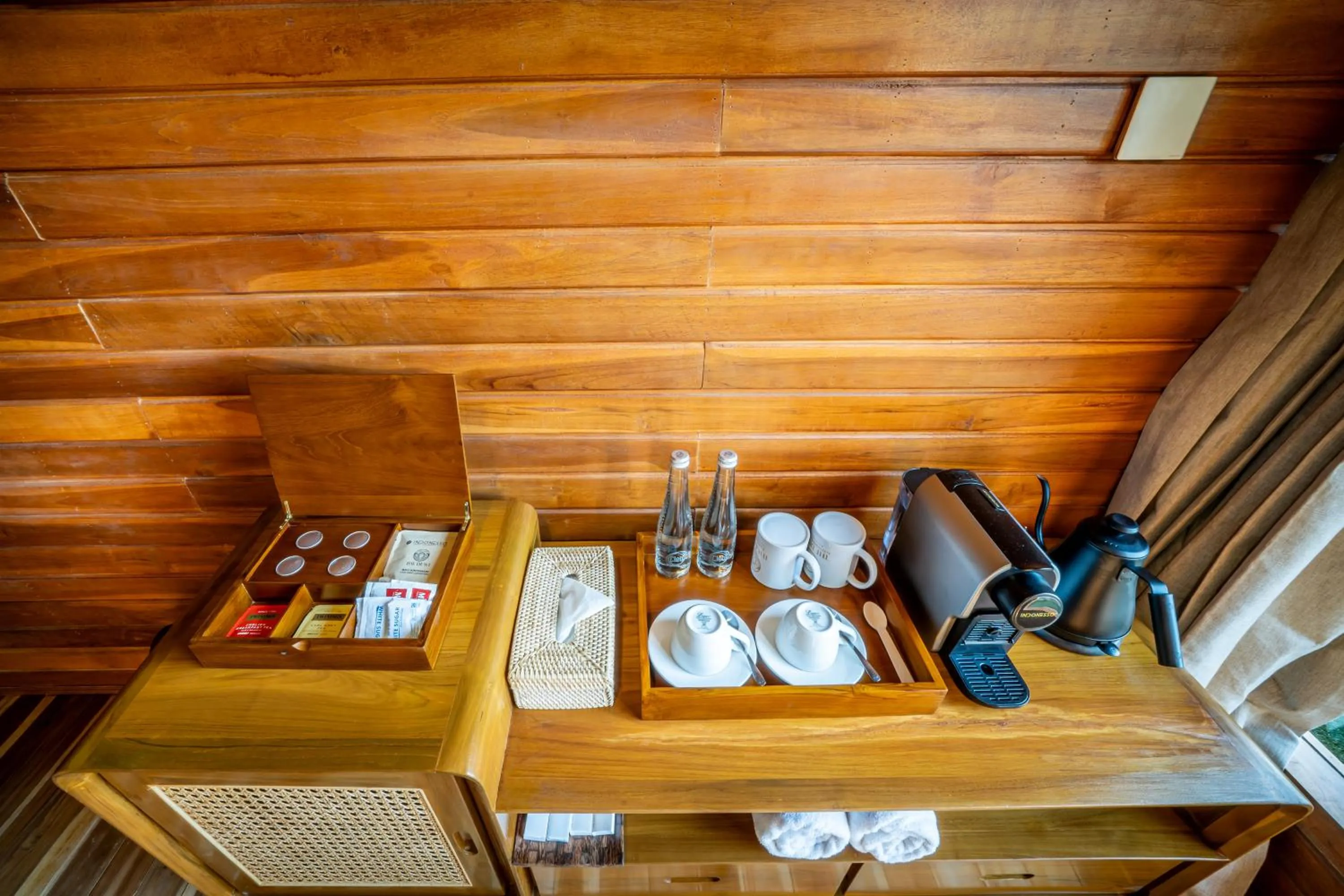 Coffee/tea facilities in The Dewi Eco Bamboo Villa