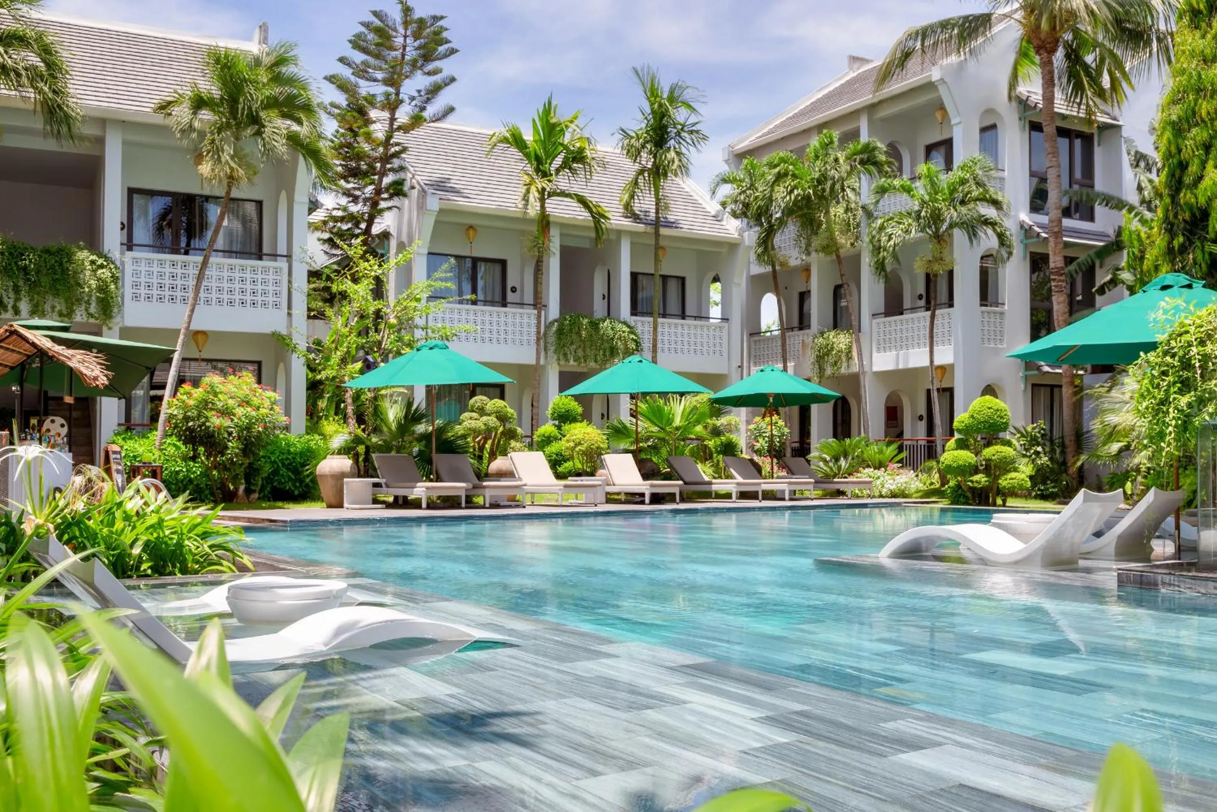 Swimming pool in The Saga Hotel Hoi An