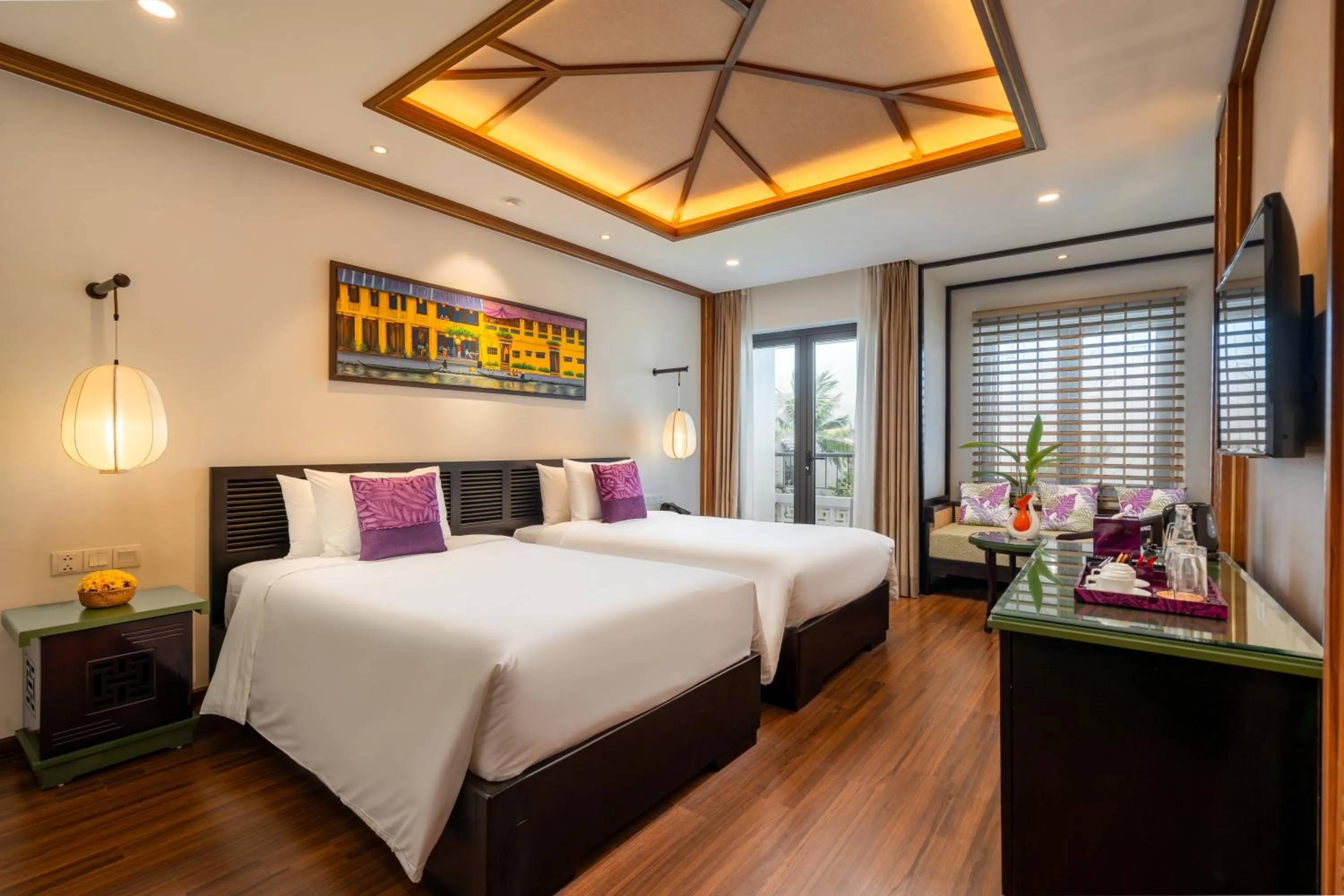 Bed in The Saga Hotel Hoi An