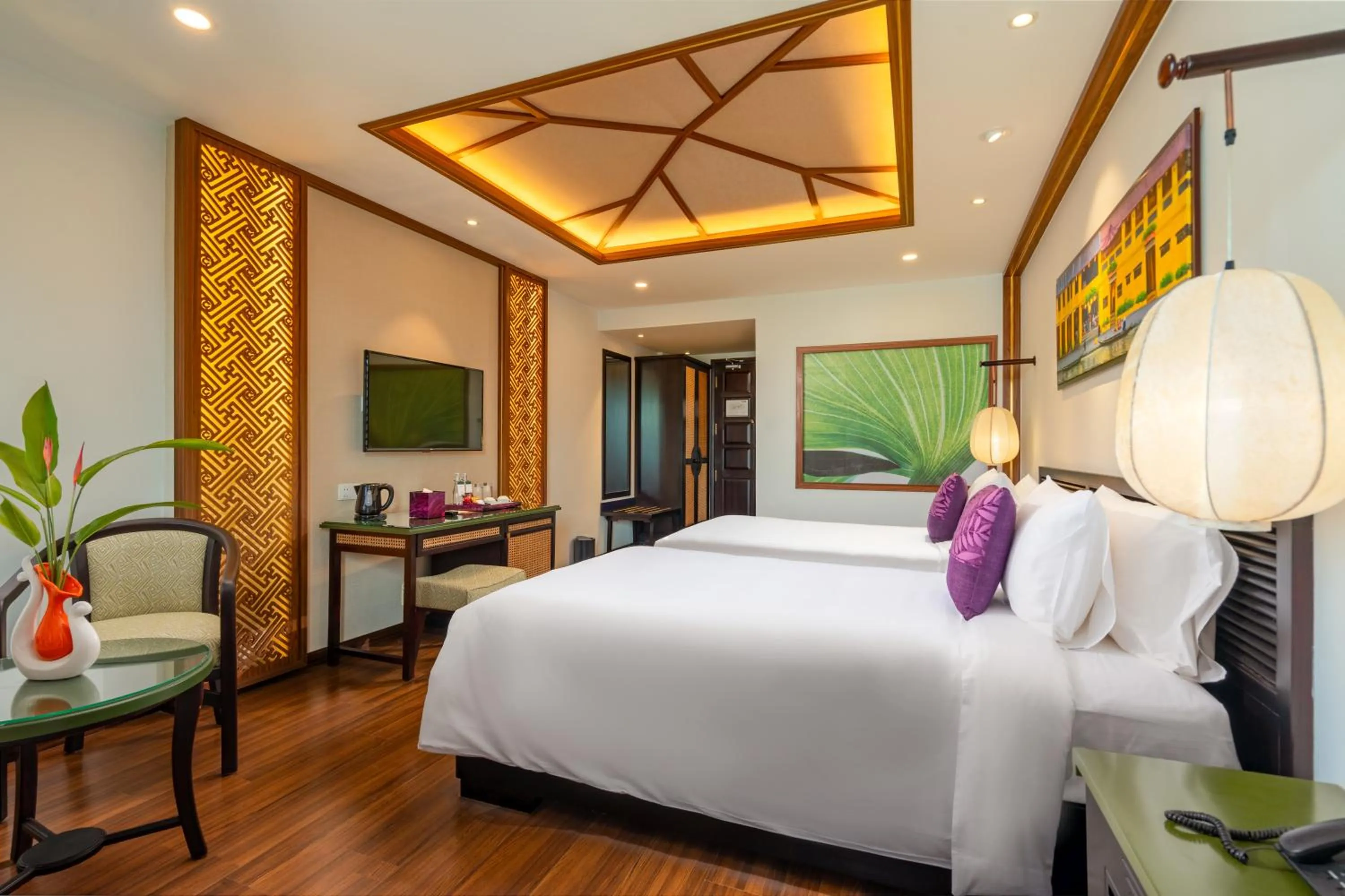 Bed in The Saga Hotel Hoi An