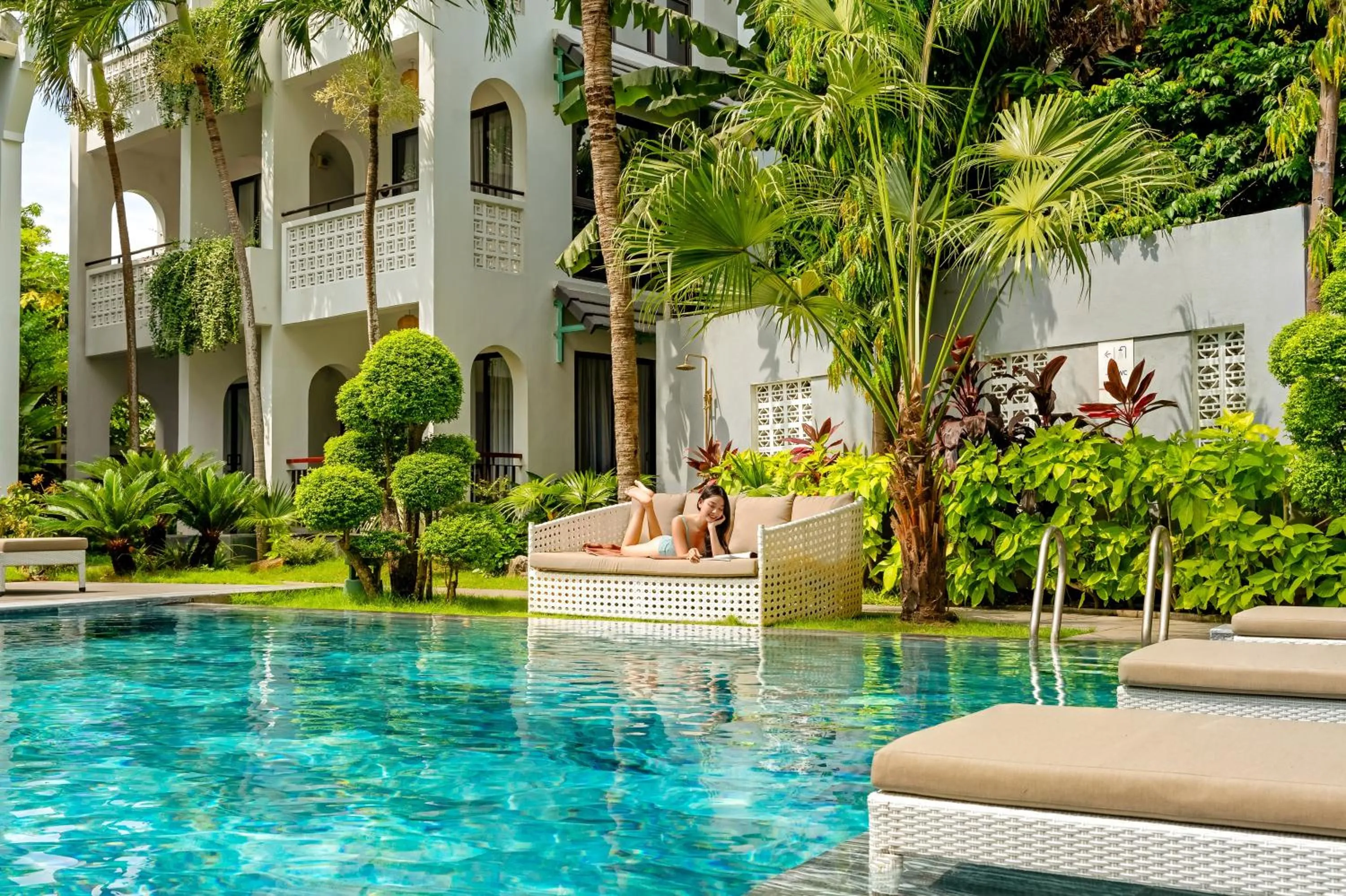 Pool view in The Saga Hotel Hoi An