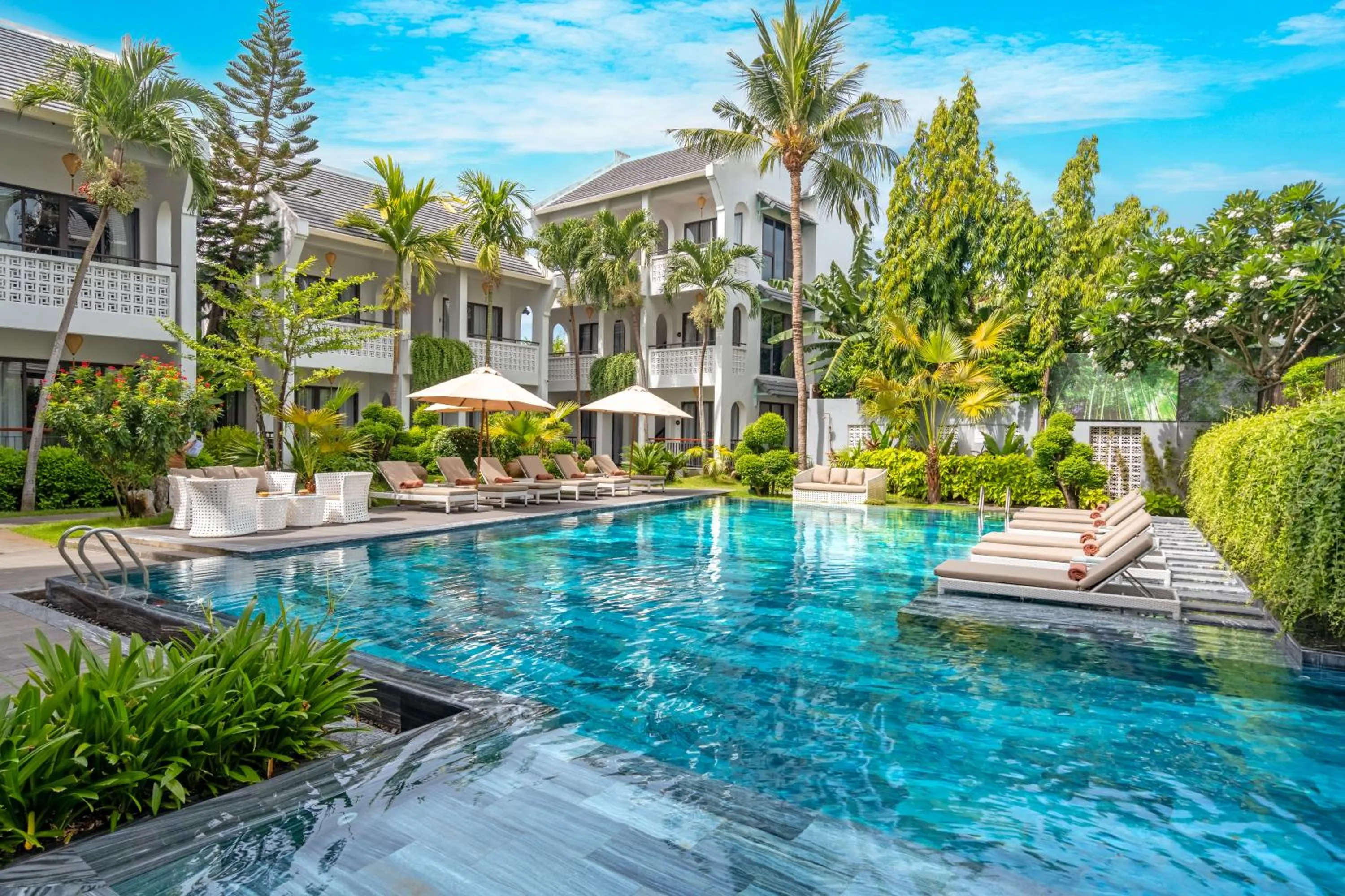 Pool view in The Saga Hotel Hoi An