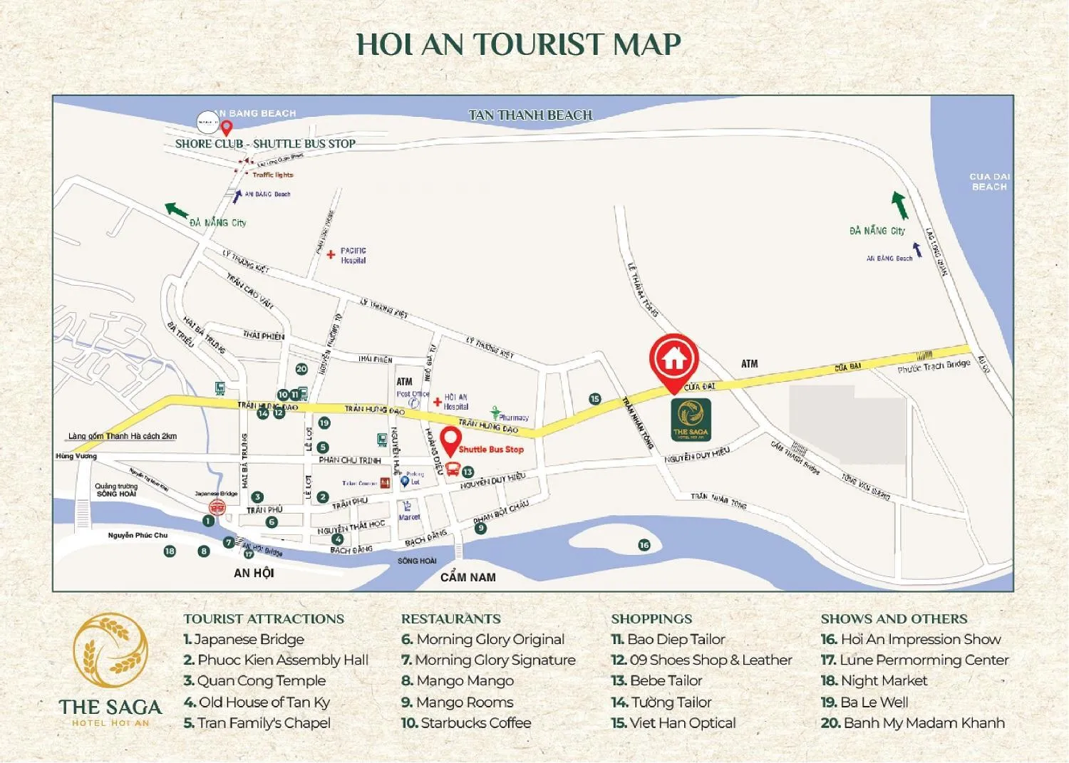 Nearby landmark in The Saga Hotel Hoi An