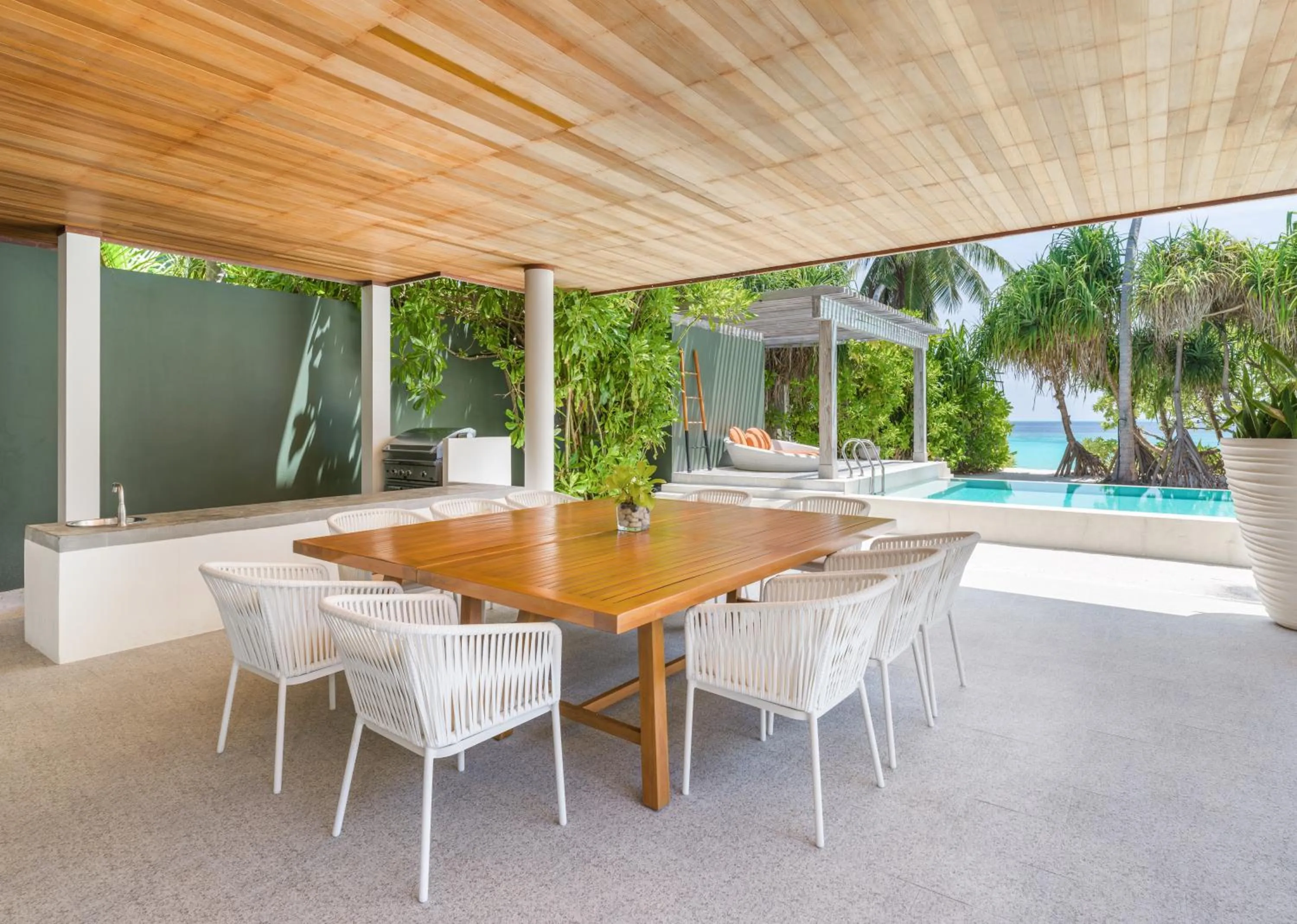 Patio in Amilla Maldives