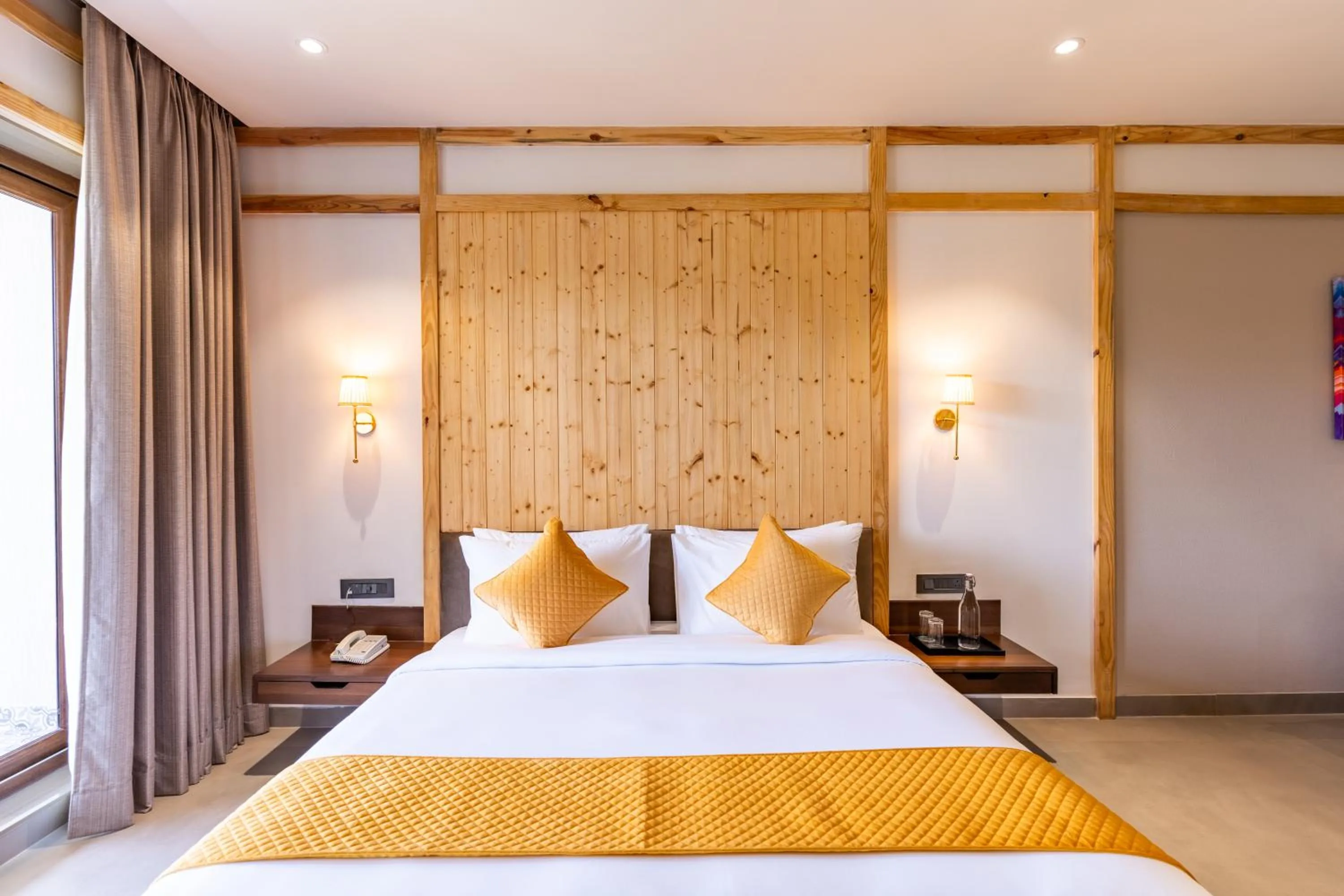 Bedroom, Bed in Shervani Pebbles & Pines Resort & Spa, Corbett