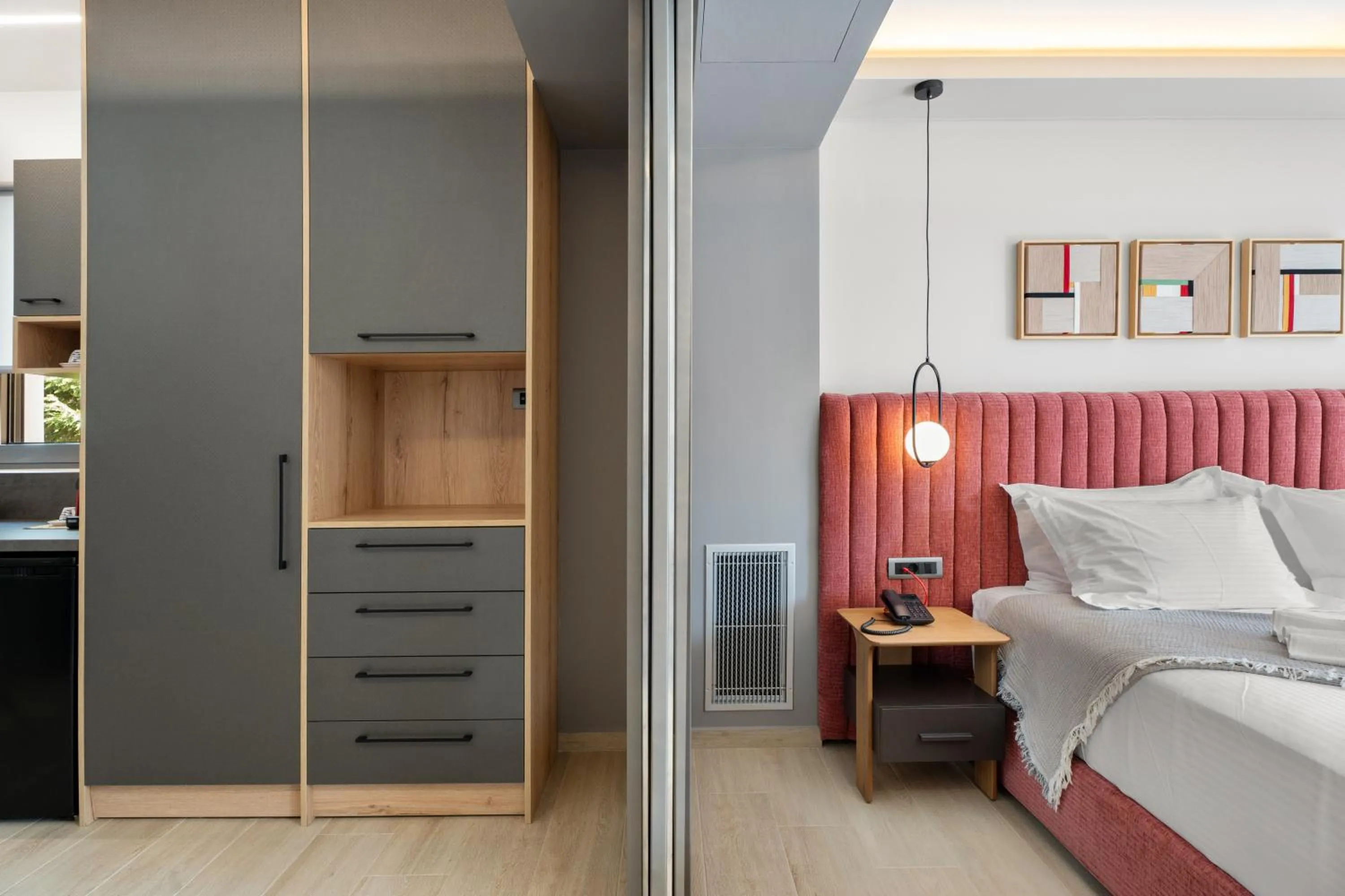 Bed in Ennea Muses Rooms and Suites