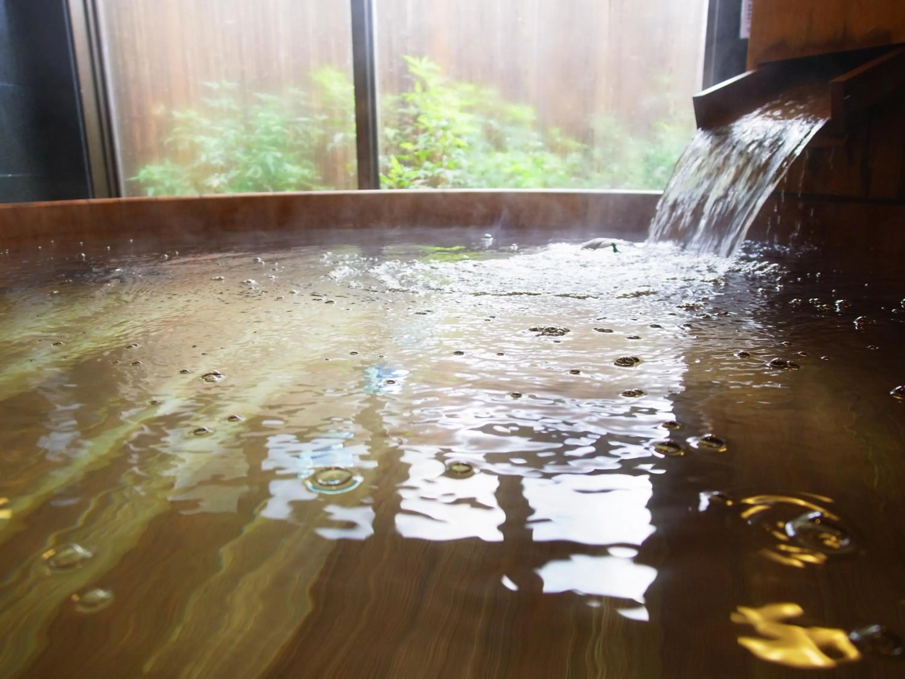 Hot Spring Bath in Resort Hotel Tateshina