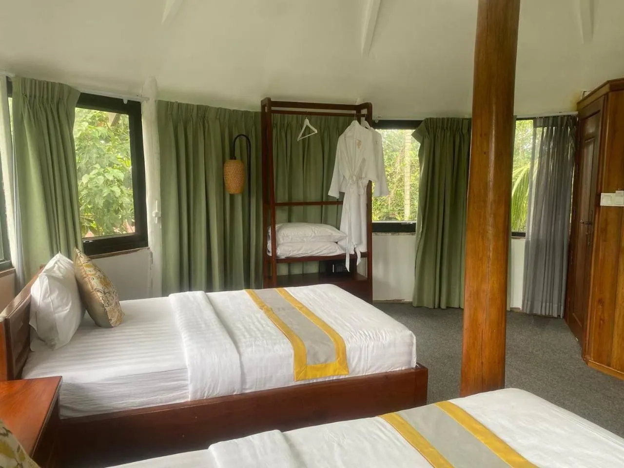 Bed in Ganesha Kampot Resort