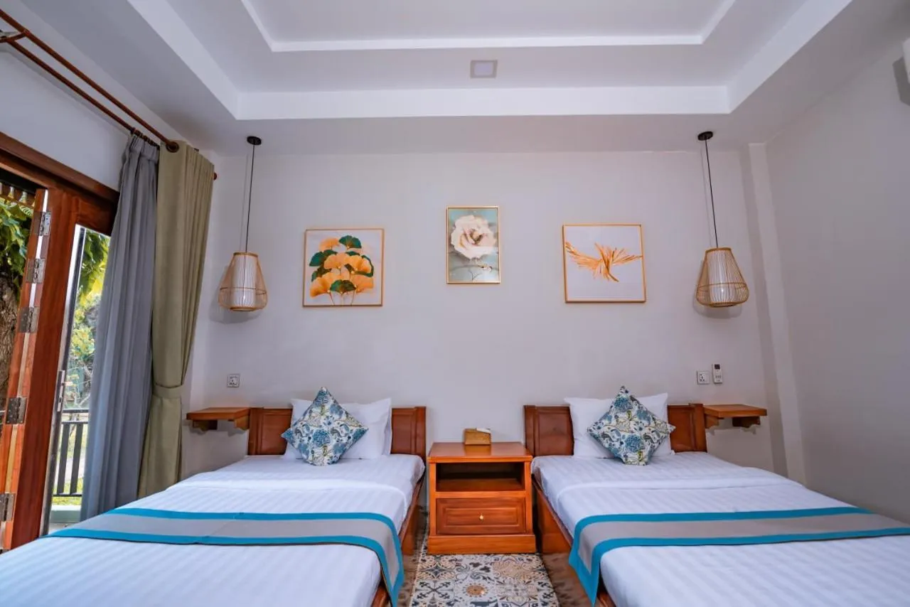 Bed in Ganesha Kampot Resort