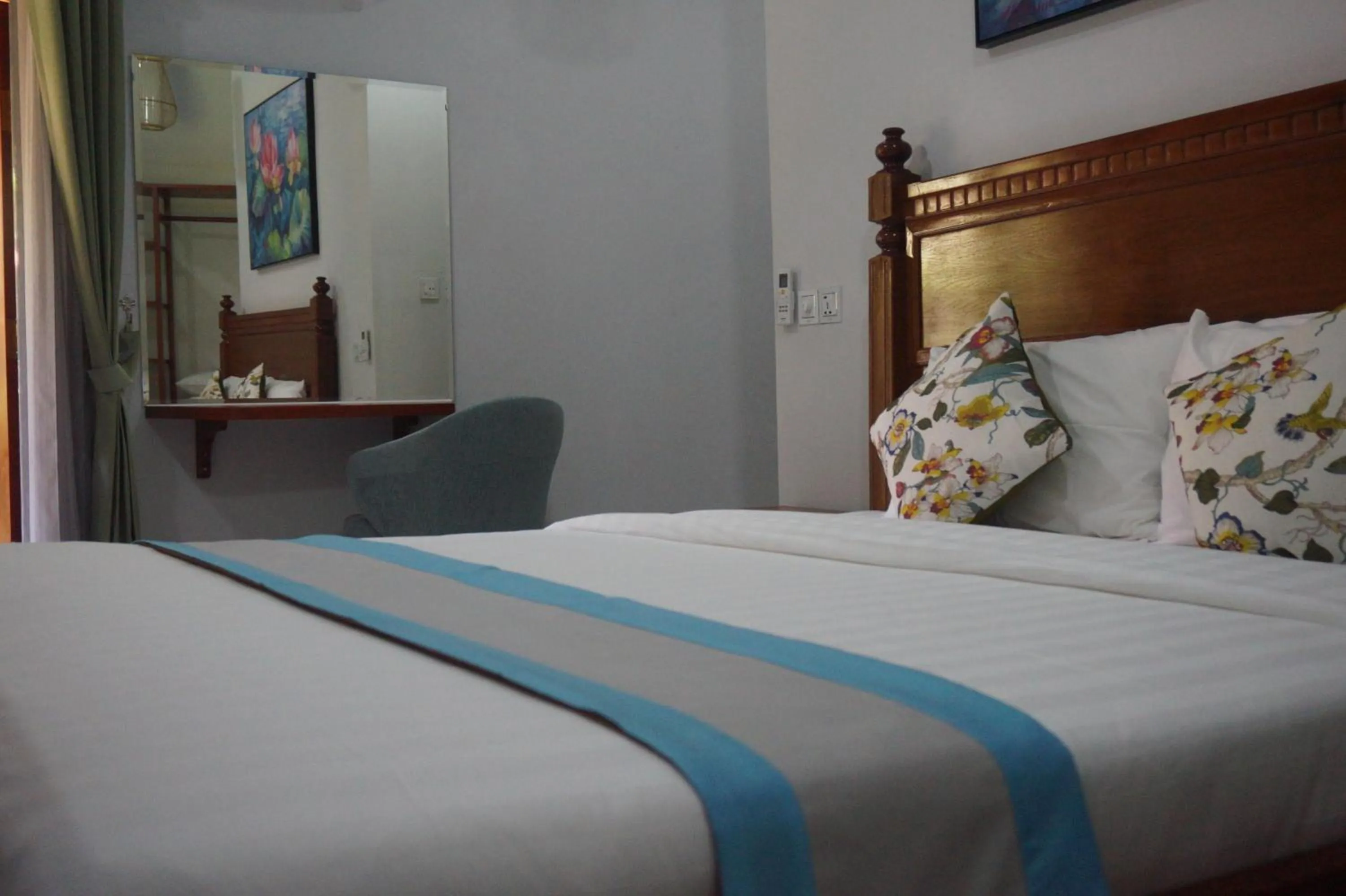 Bed in Ganesha Kampot Resort