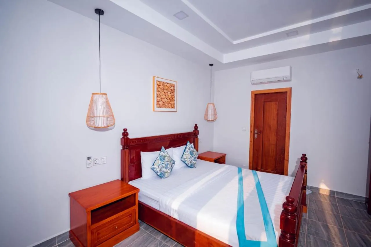 Bed in Ganesha Kampot Resort