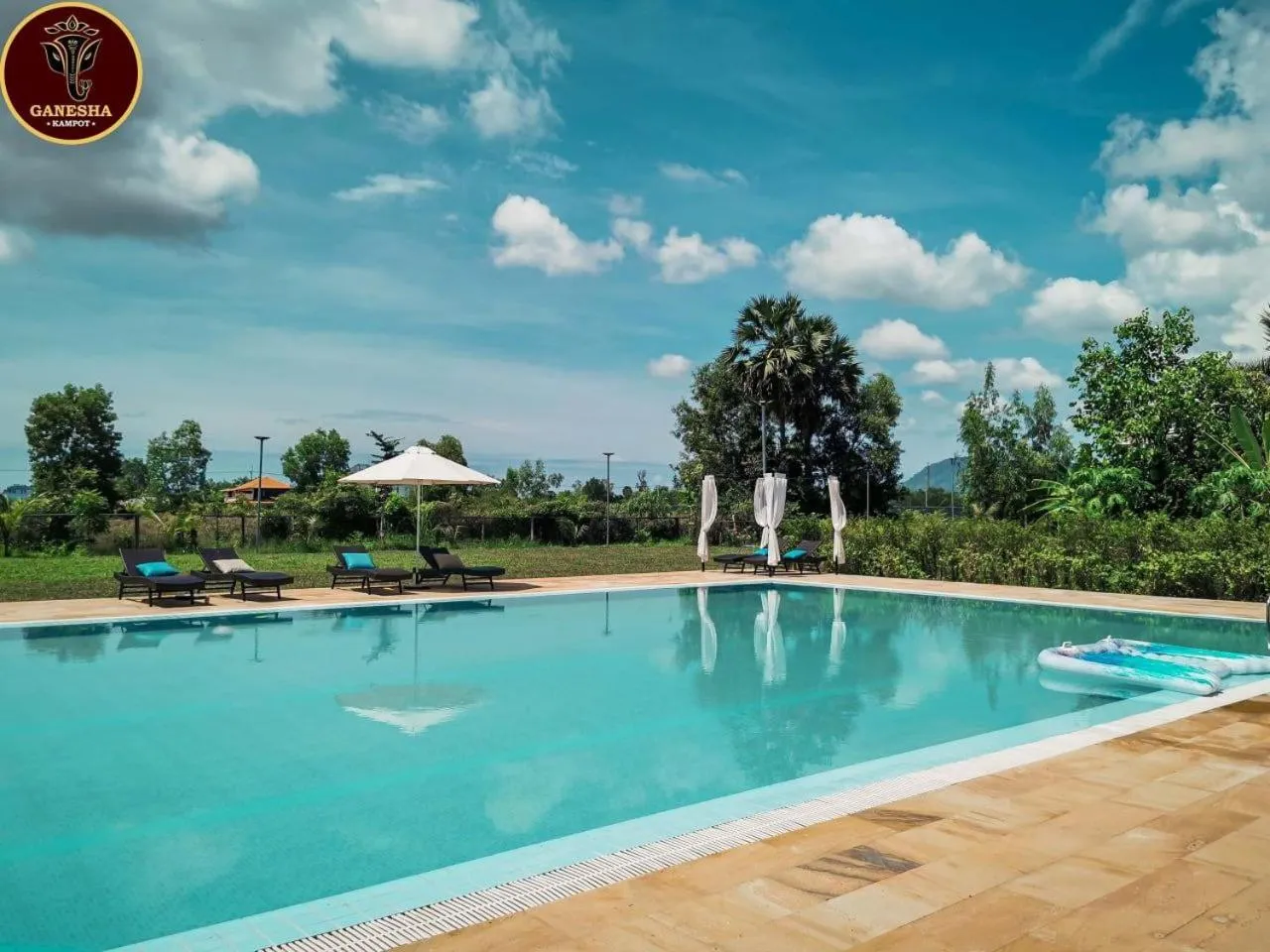 Pool view in Ganesha Kampot Resort