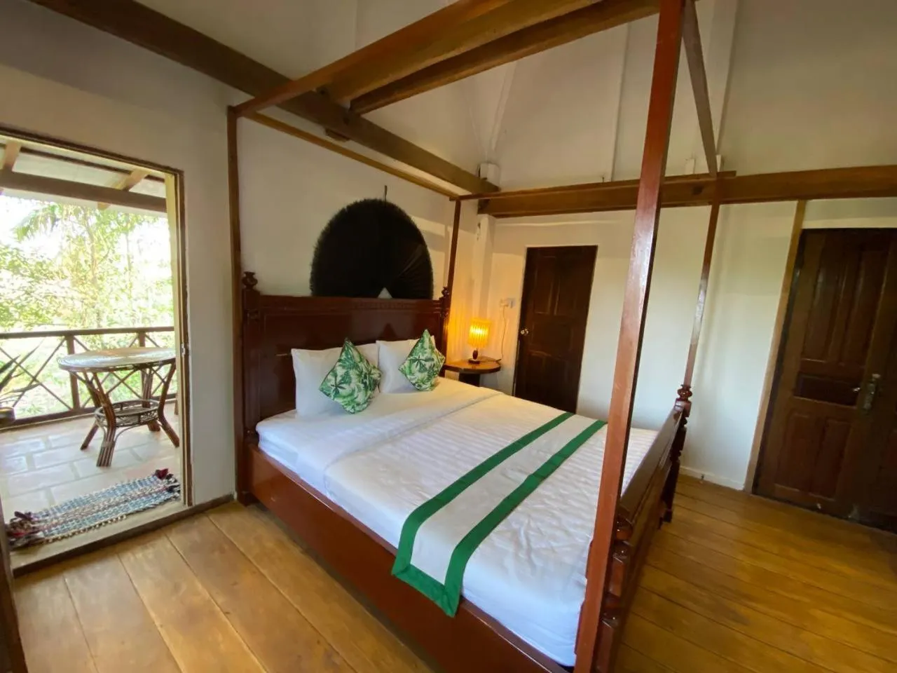 Bed in Ganesha Kampot Resort