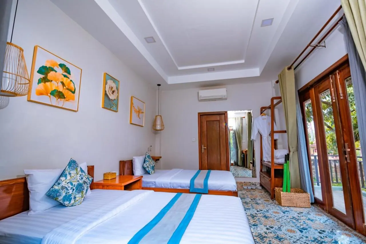 Bed in Ganesha Kampot Resort