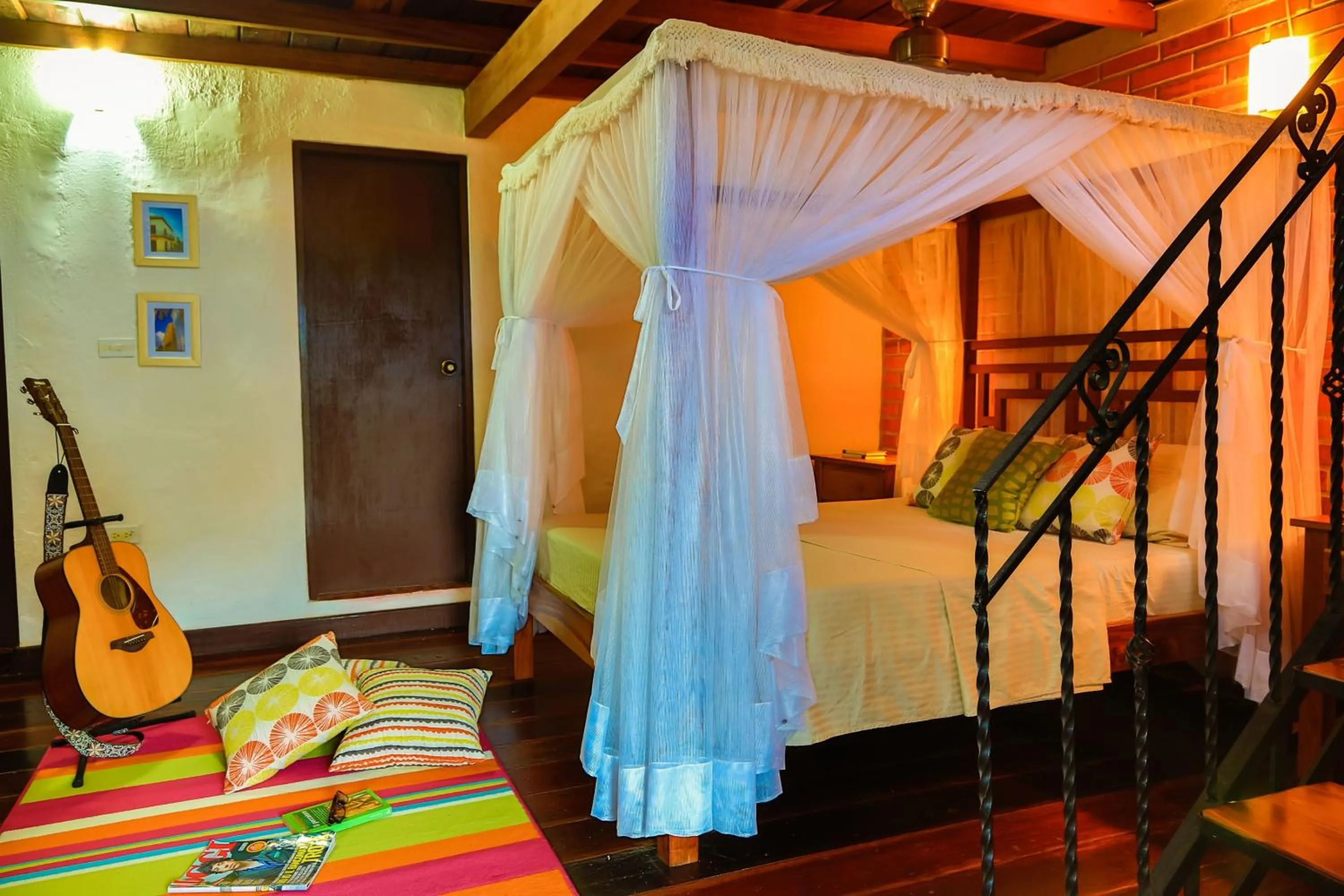 Bed in Villa Maria Tayrona, Jungle and Sea Experience